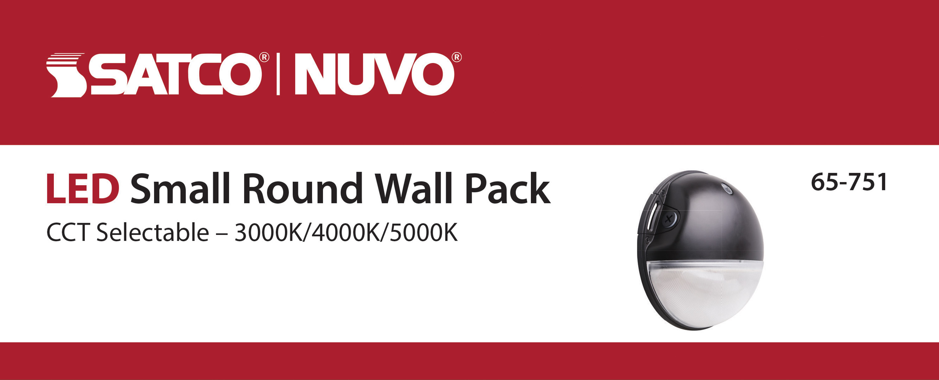 LED SMALL 20W ROUND WALL PACK - 65-751