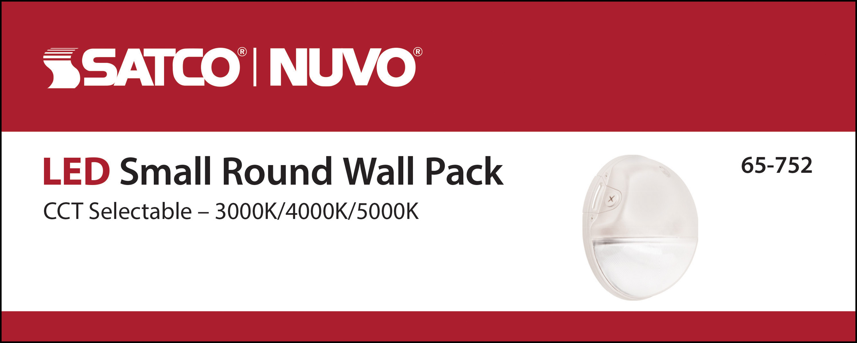 LED SMALL 20W ROUND WALL PACK - 65-752