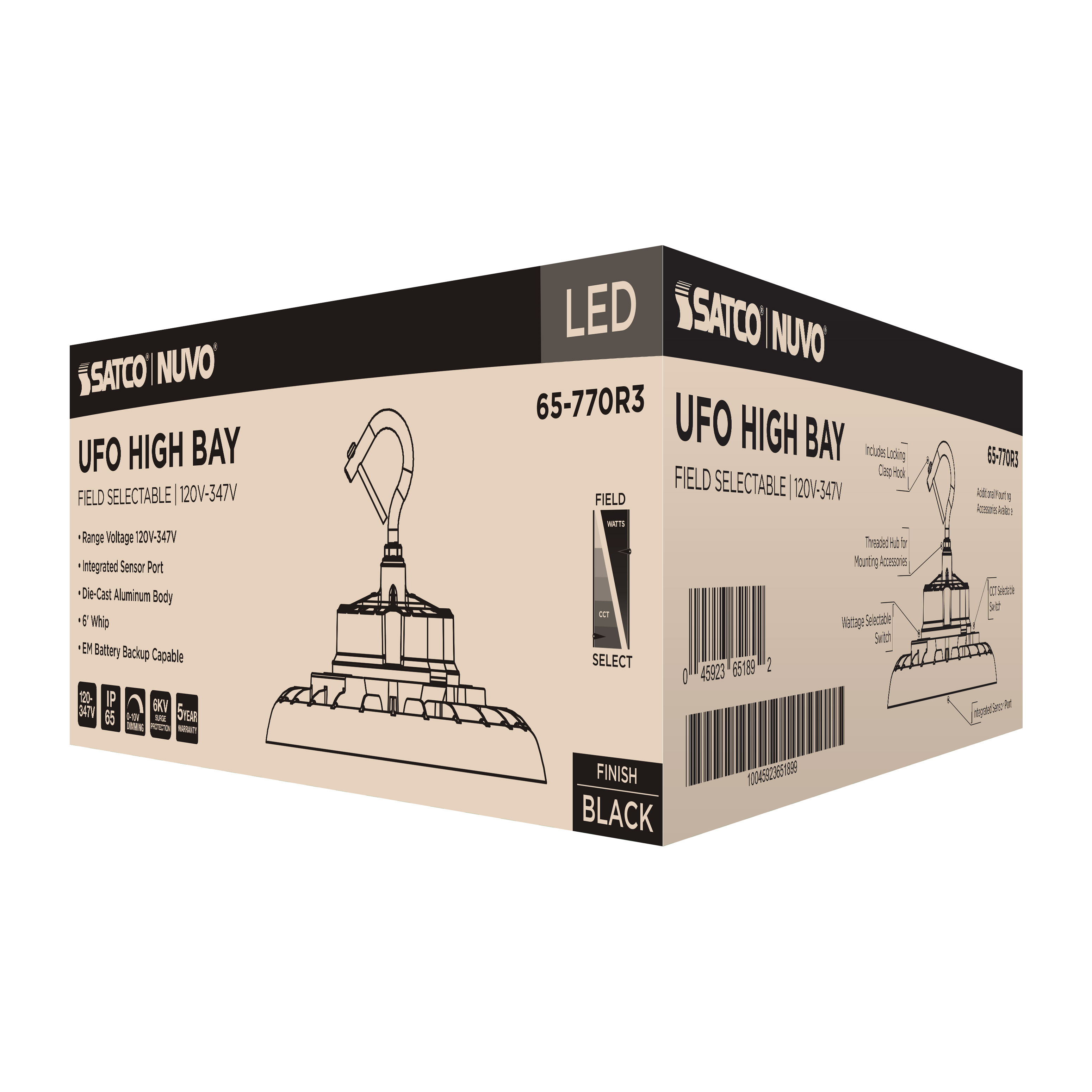 LED UFO HIGHBAY CCT & WATT ADJ - 65-770R3