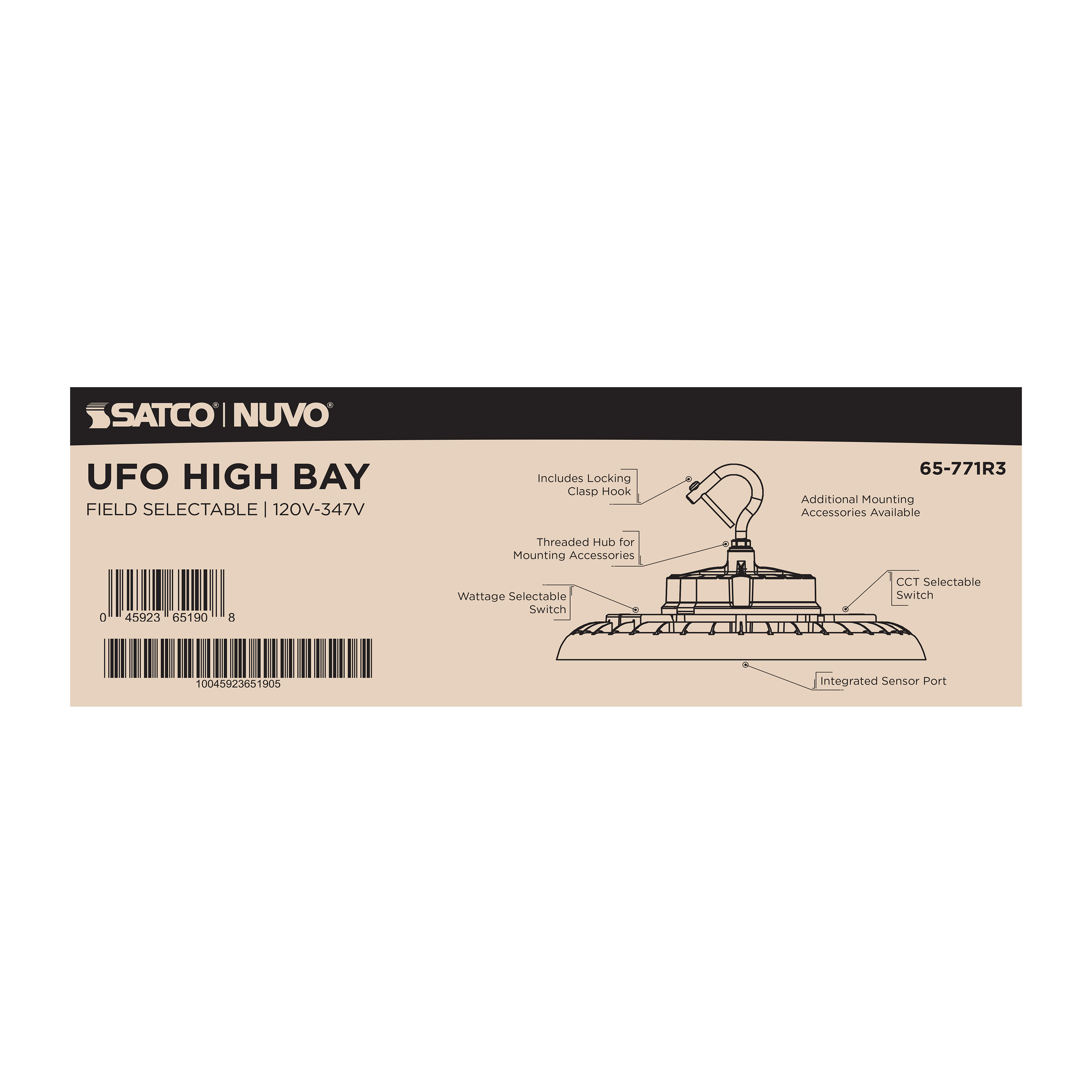 LED UFO HIGHBAY CCT & WATT ADJ - 65-771R3