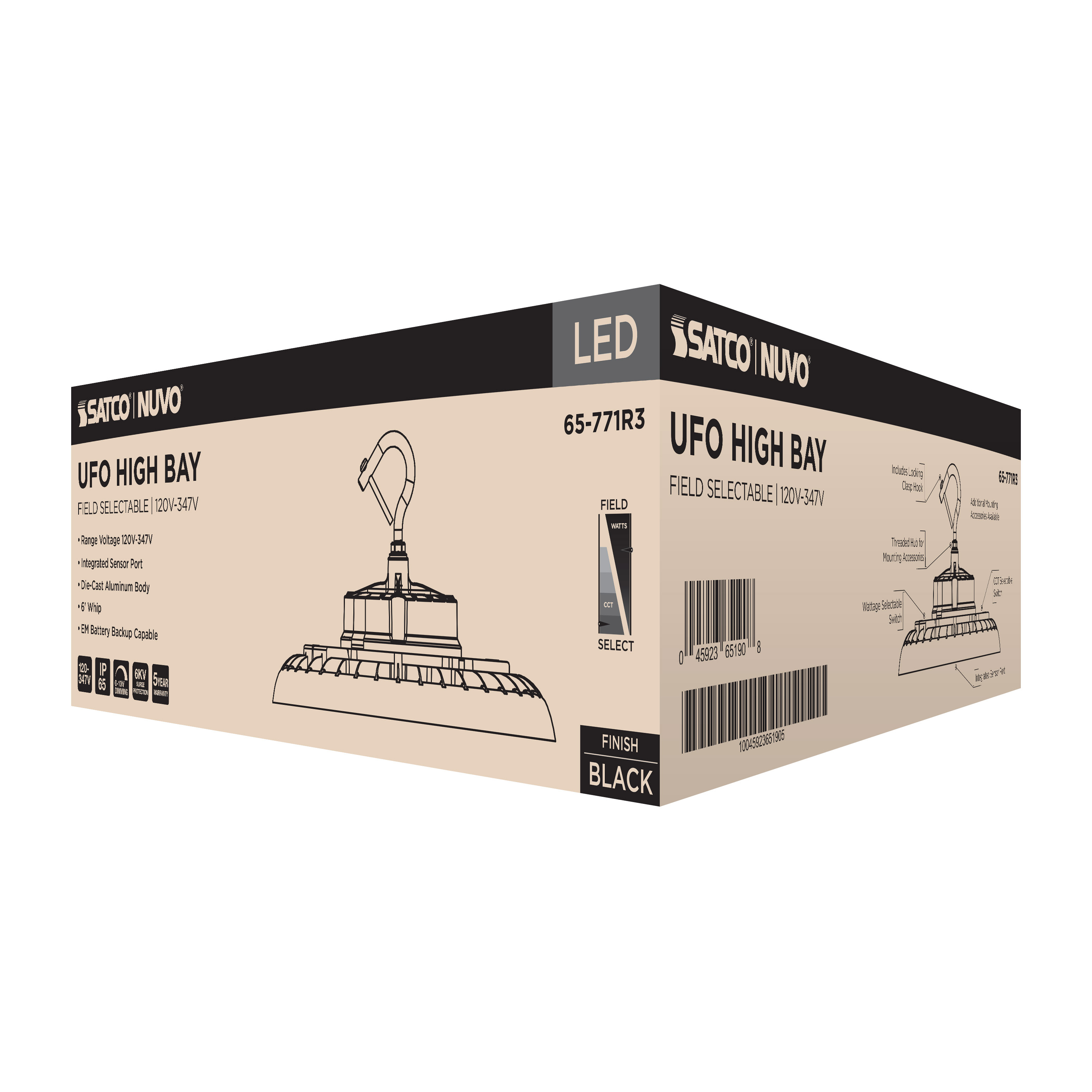 LED UFO HIGHBAY CCT & WATT ADJ - 65-771R3