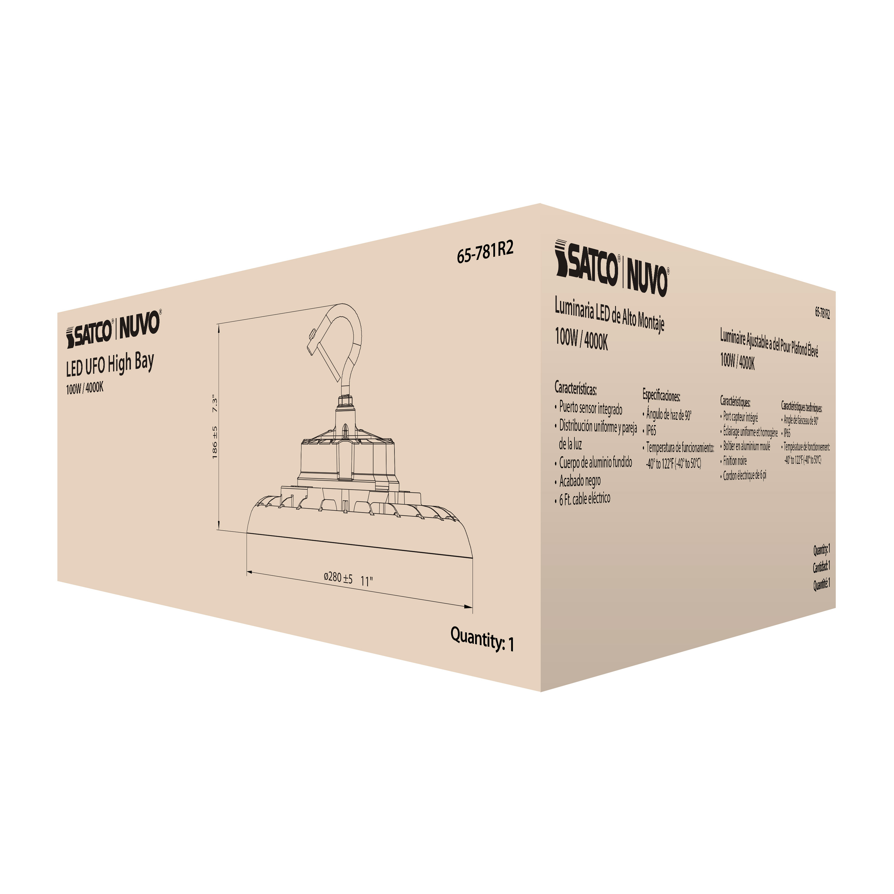 LED UFO HIGHBAY 100W/4000K - 65-781R2