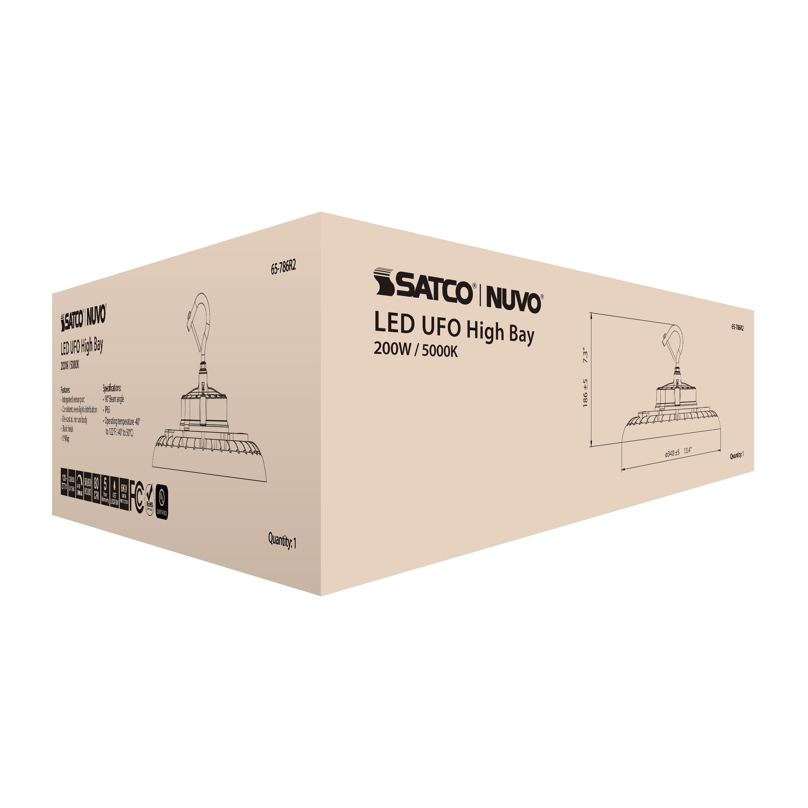 LED UFO HIGHBAY 200W/5000K - 65-786R2