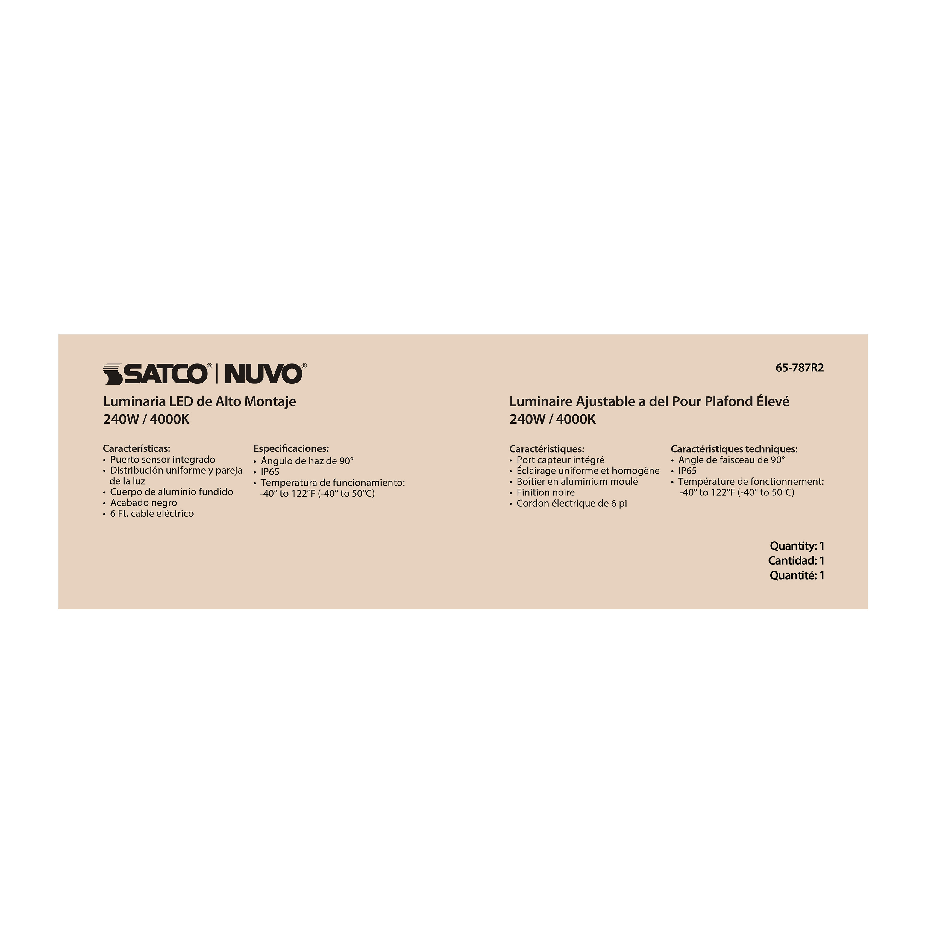 LED UFO HIGHBAY 240W/4000K - 65-787R2