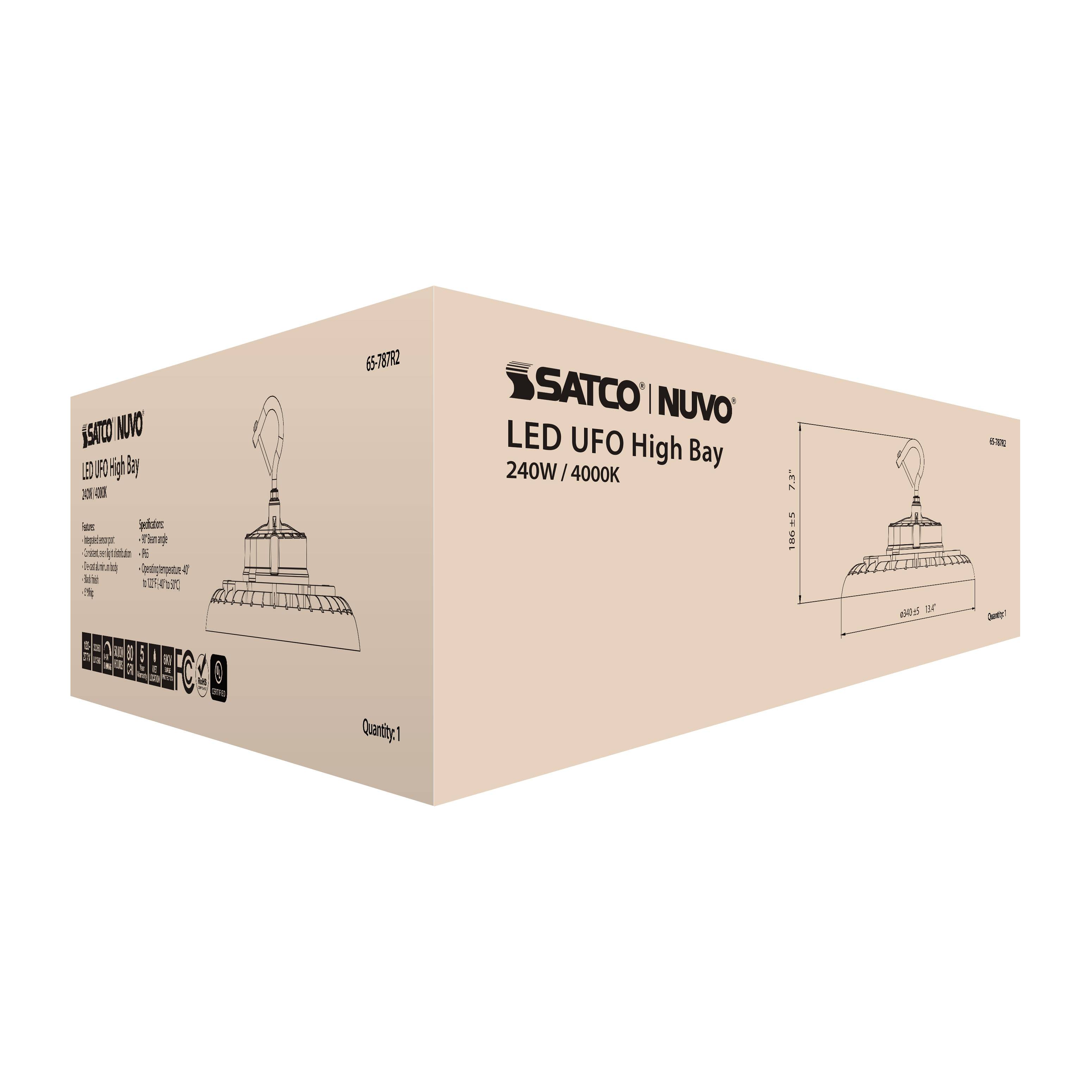 LED UFO HIGHBAY 240W/4000K - 65-787R2