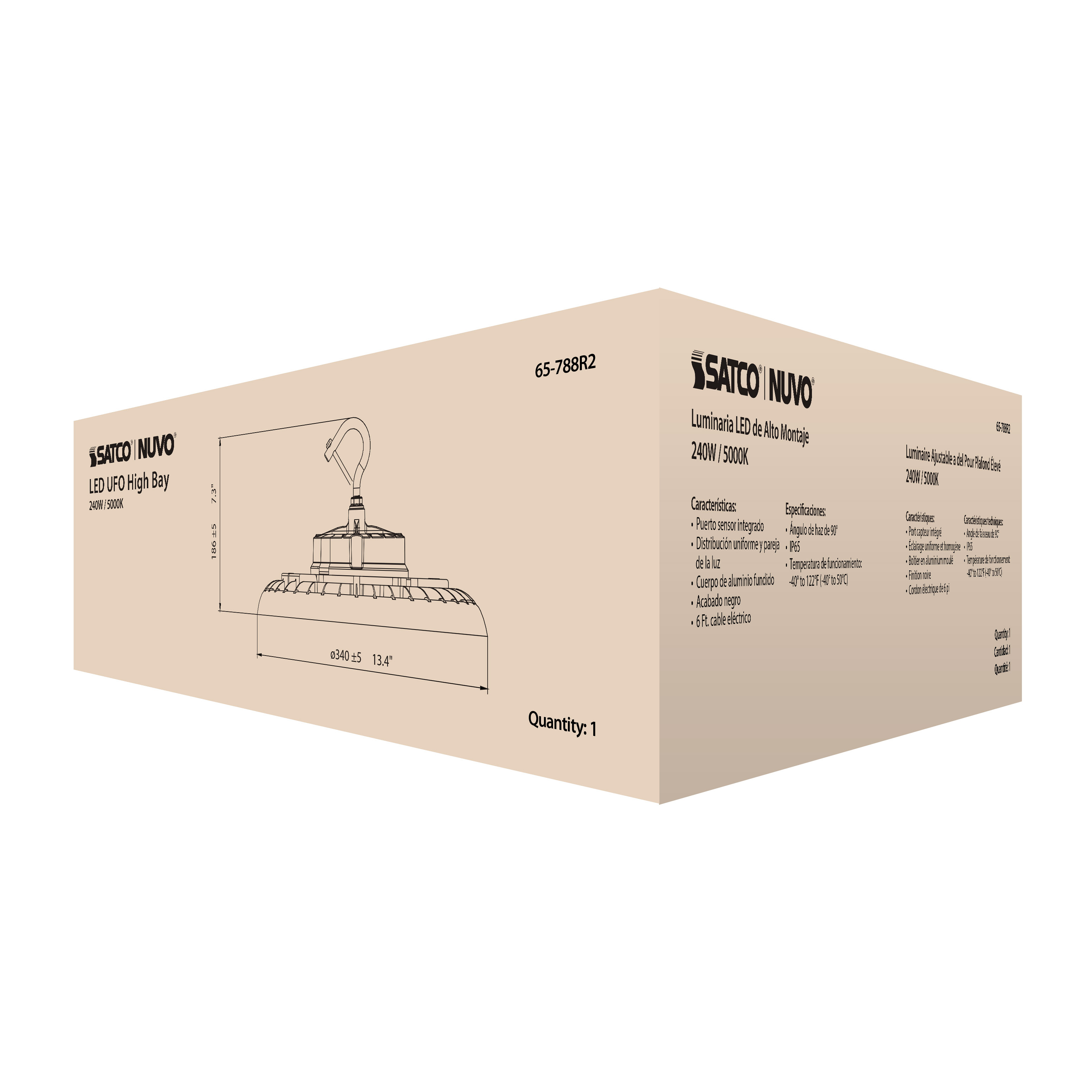 LED UFO HIGHBAY 240W/5000K - 65-788R2