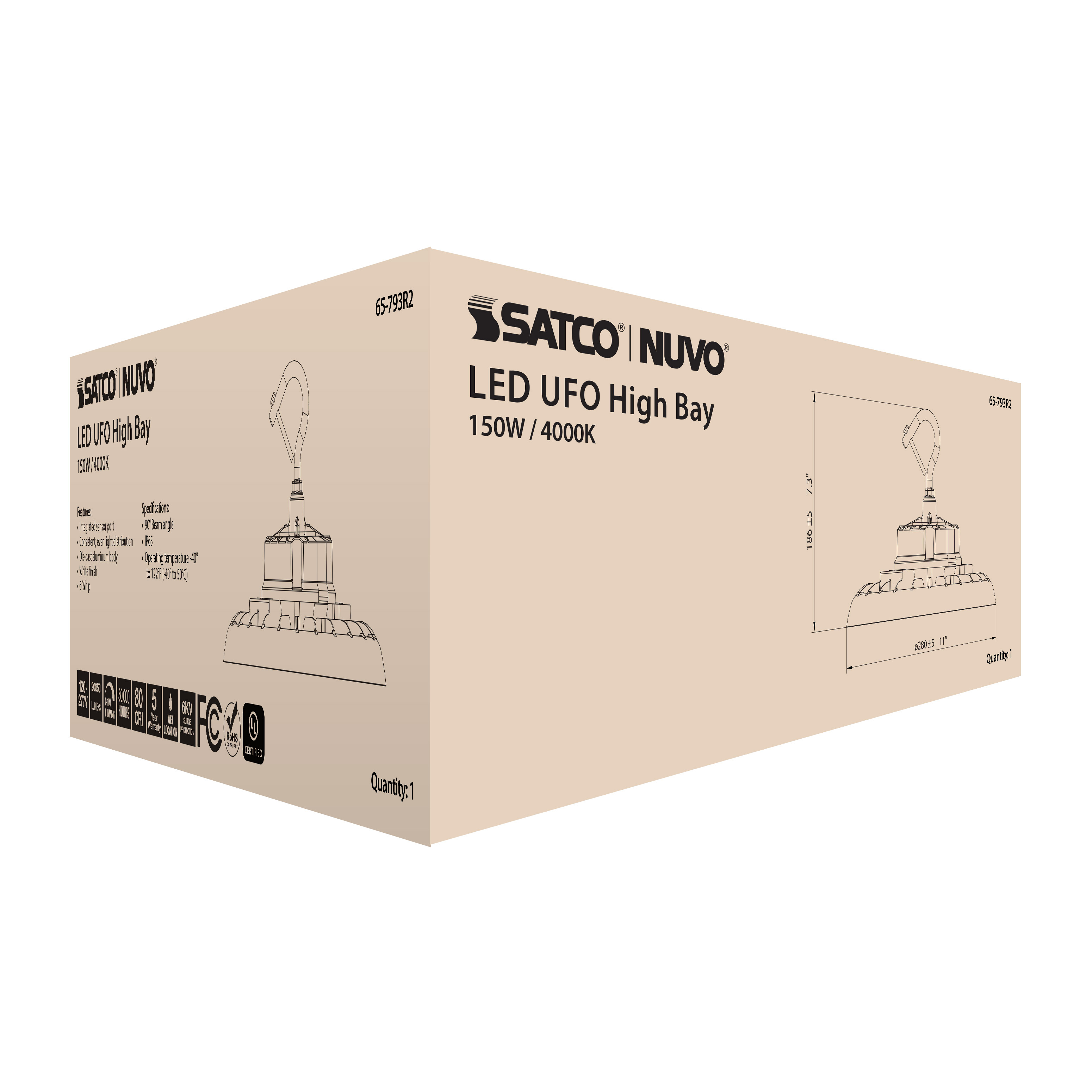 LED UFO HIGHBAY 150W/4000K - 65-793R2