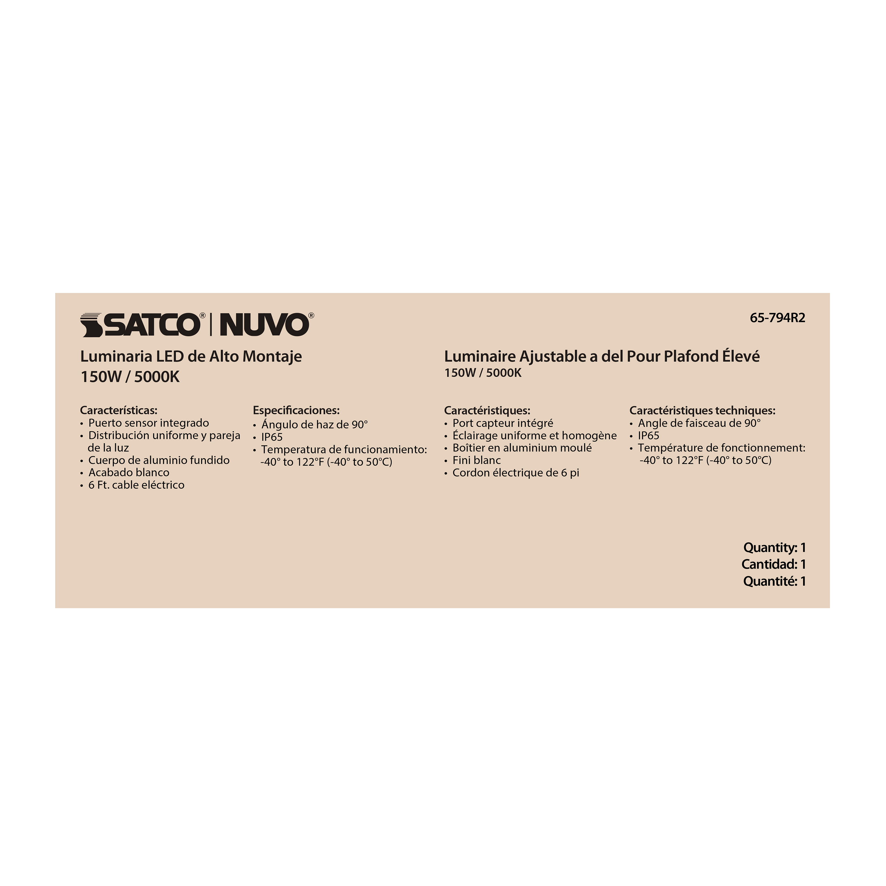 LED UFO HIGHBAY 150W/5000K - 65-794R2