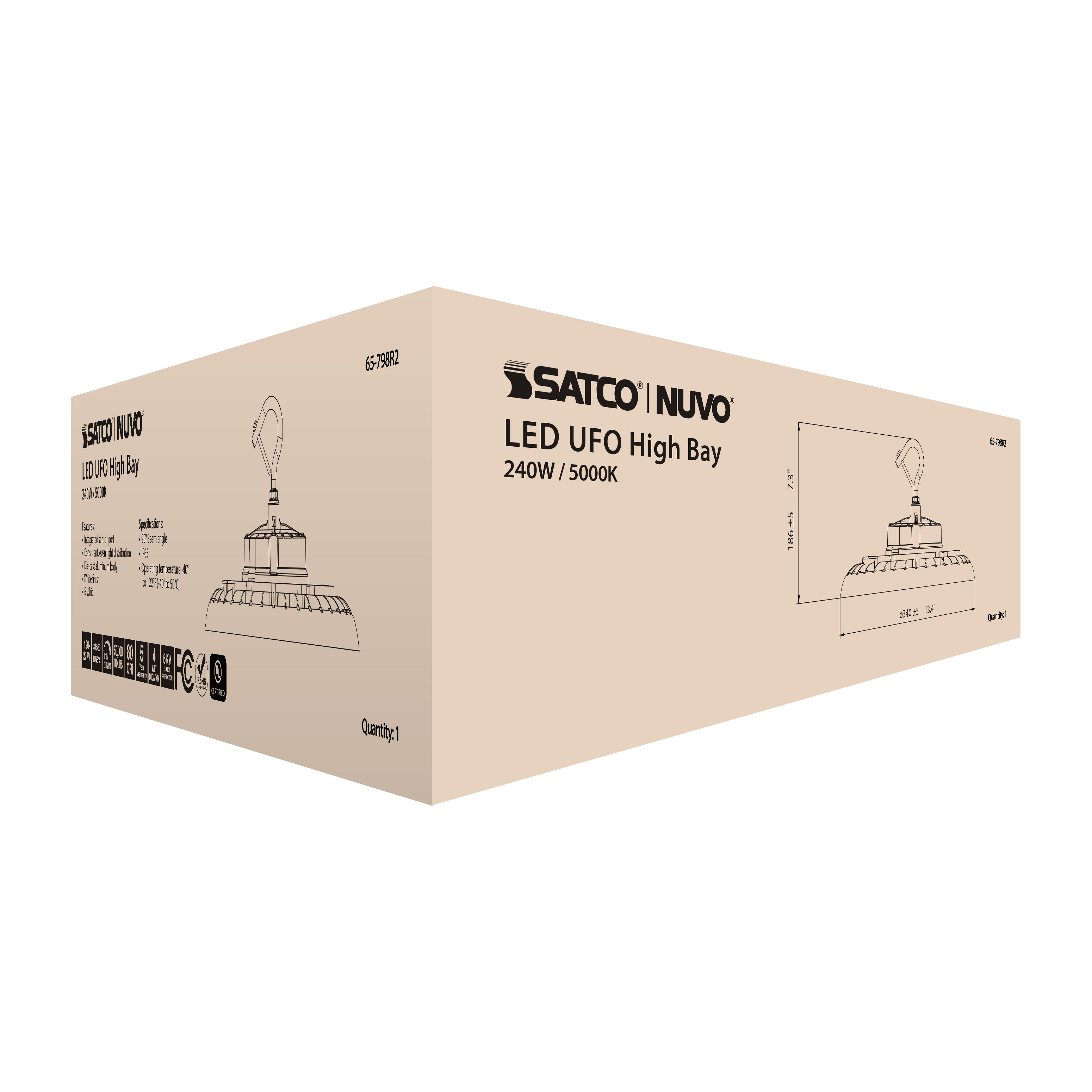 LED UFO HIGHBAY 240W/5000K - 65-798R2