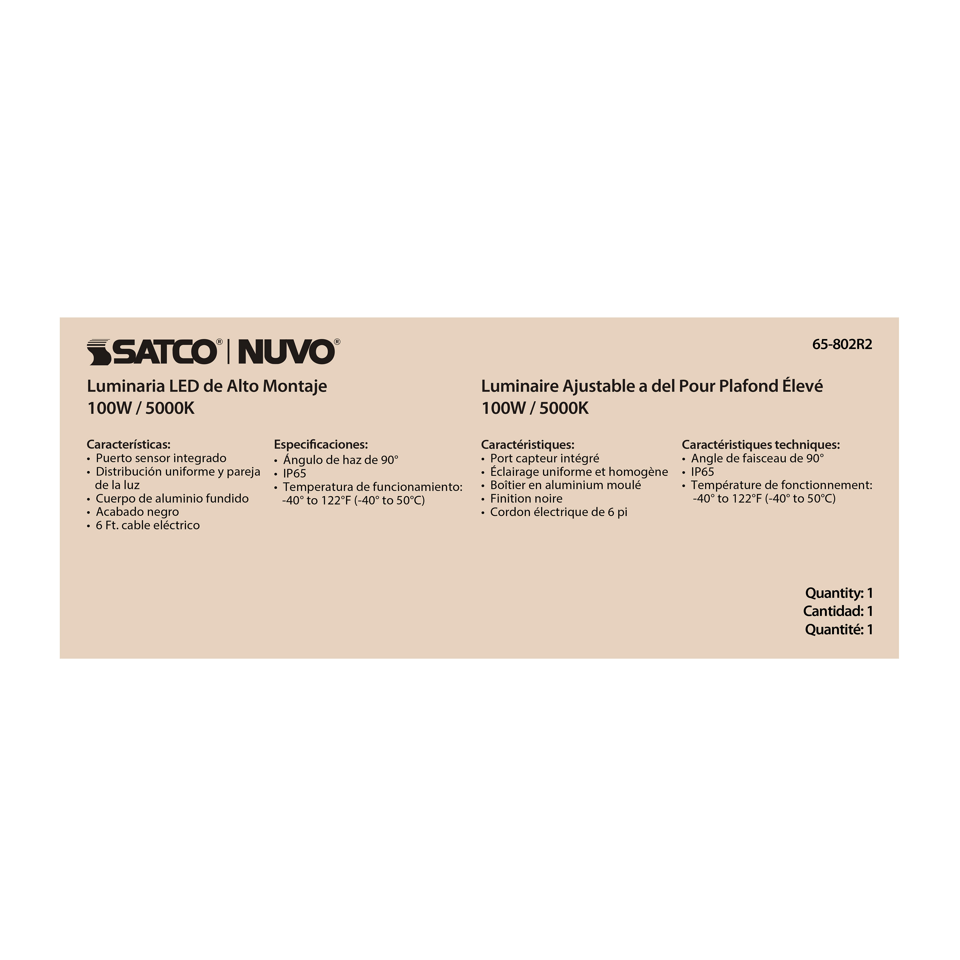 LED UFO HIGHBAY 100W/5000K - 65-802R2