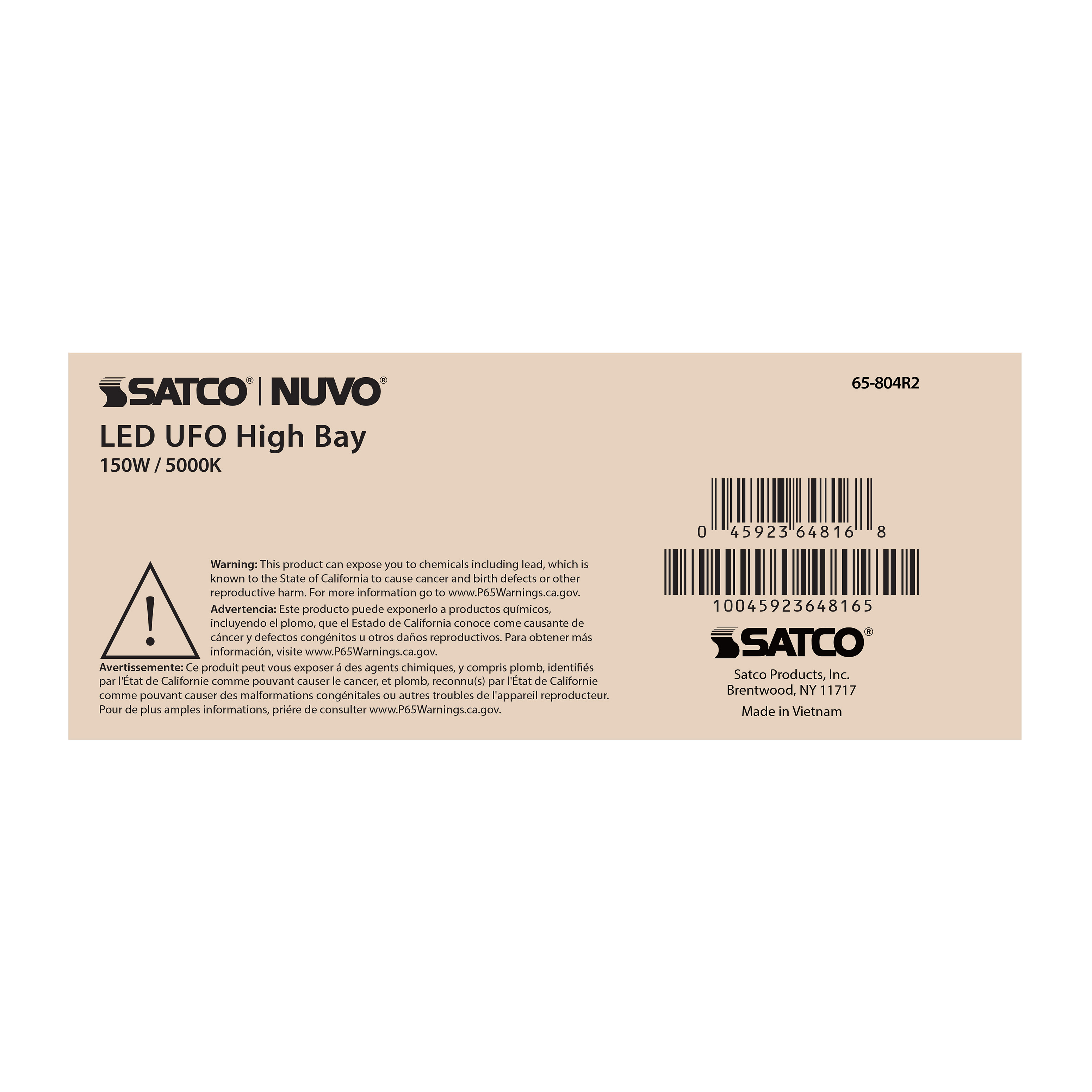 LED UFO HIGHBAY 150W/5000K - 65-804R2