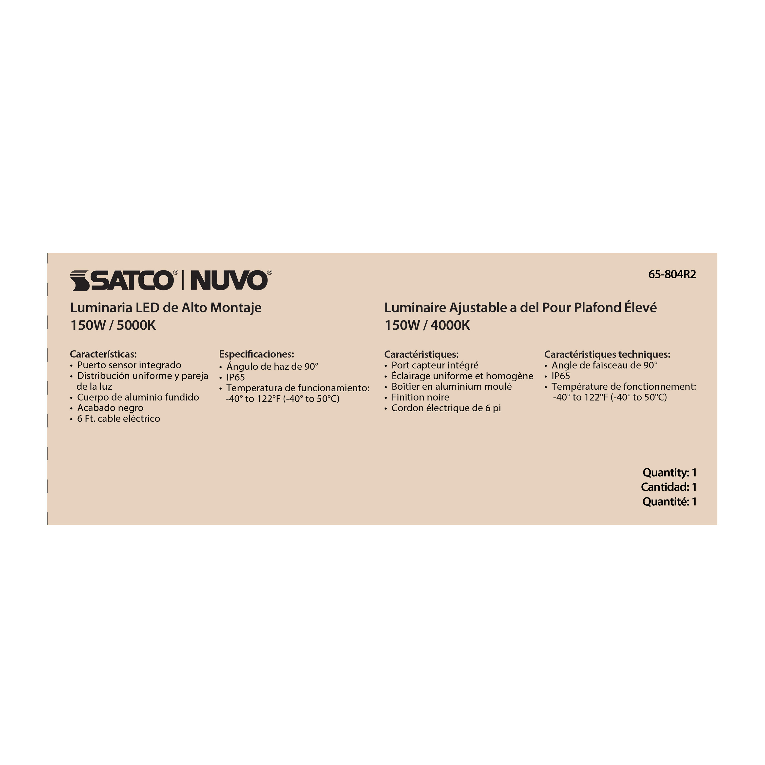 LED UFO HIGHBAY 150W/5000K - 65-804R2