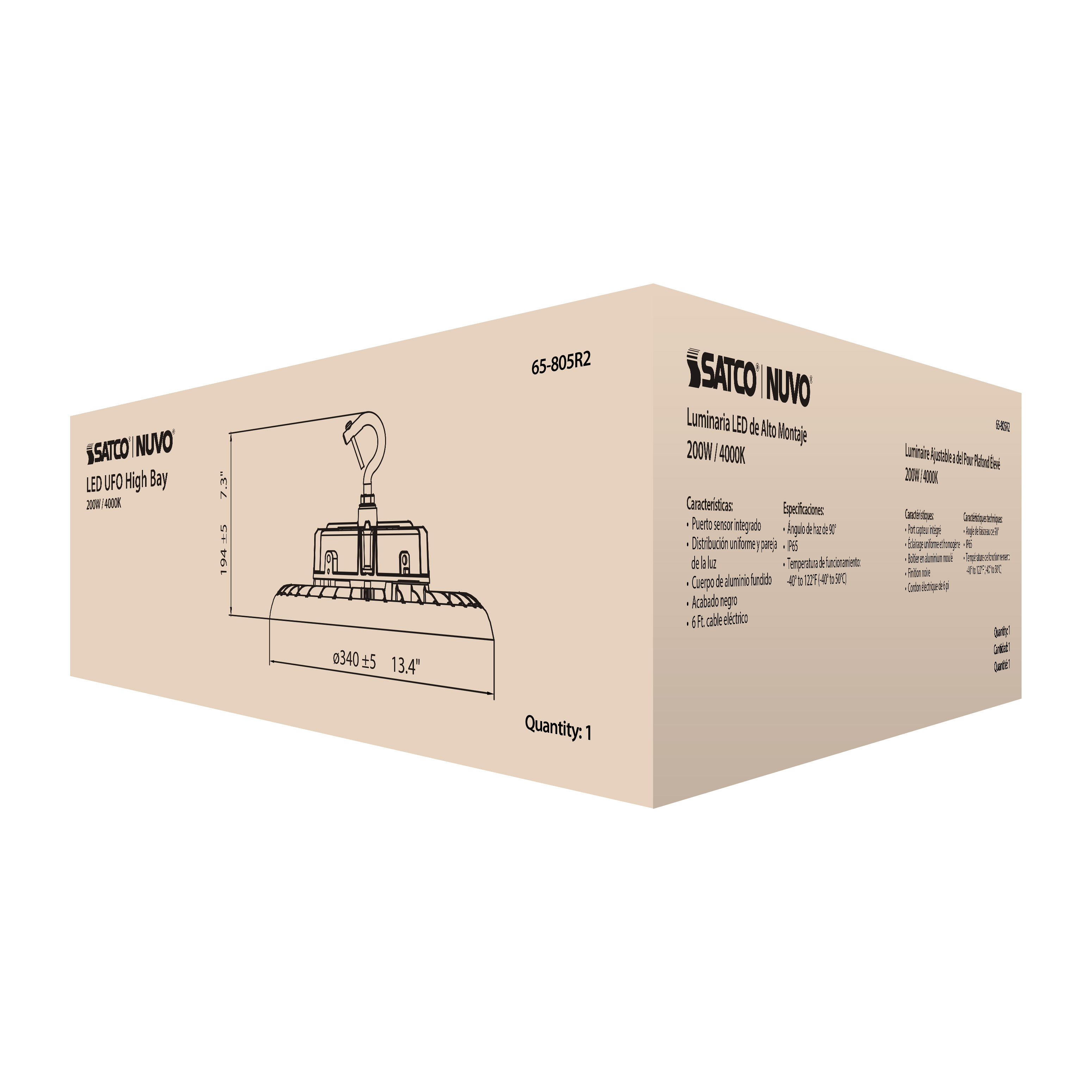 LED UFO HIGHBAY 200W/4000K - 65-805R2