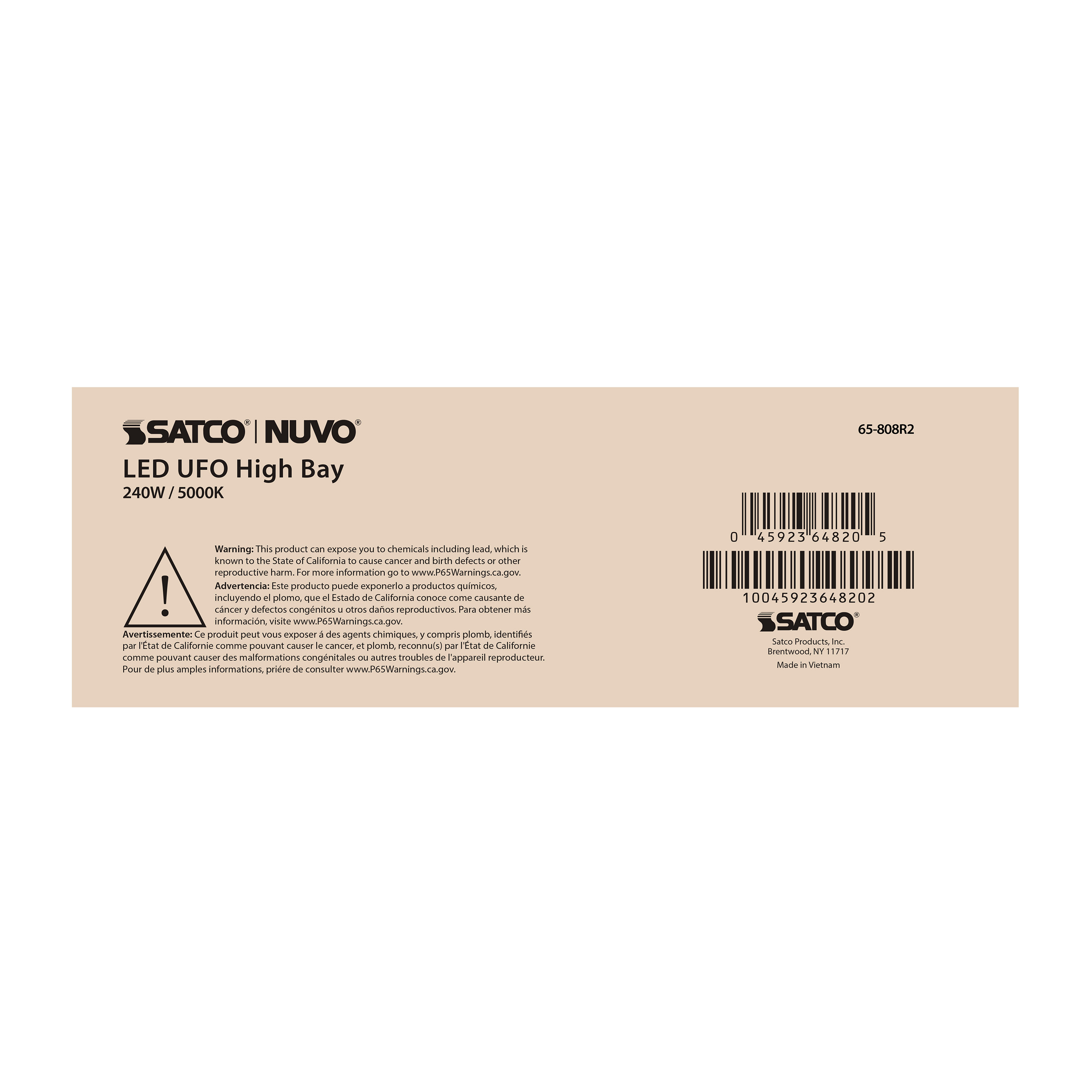 LED UFO HIGHBAY 240W/5000K - 65-808R2