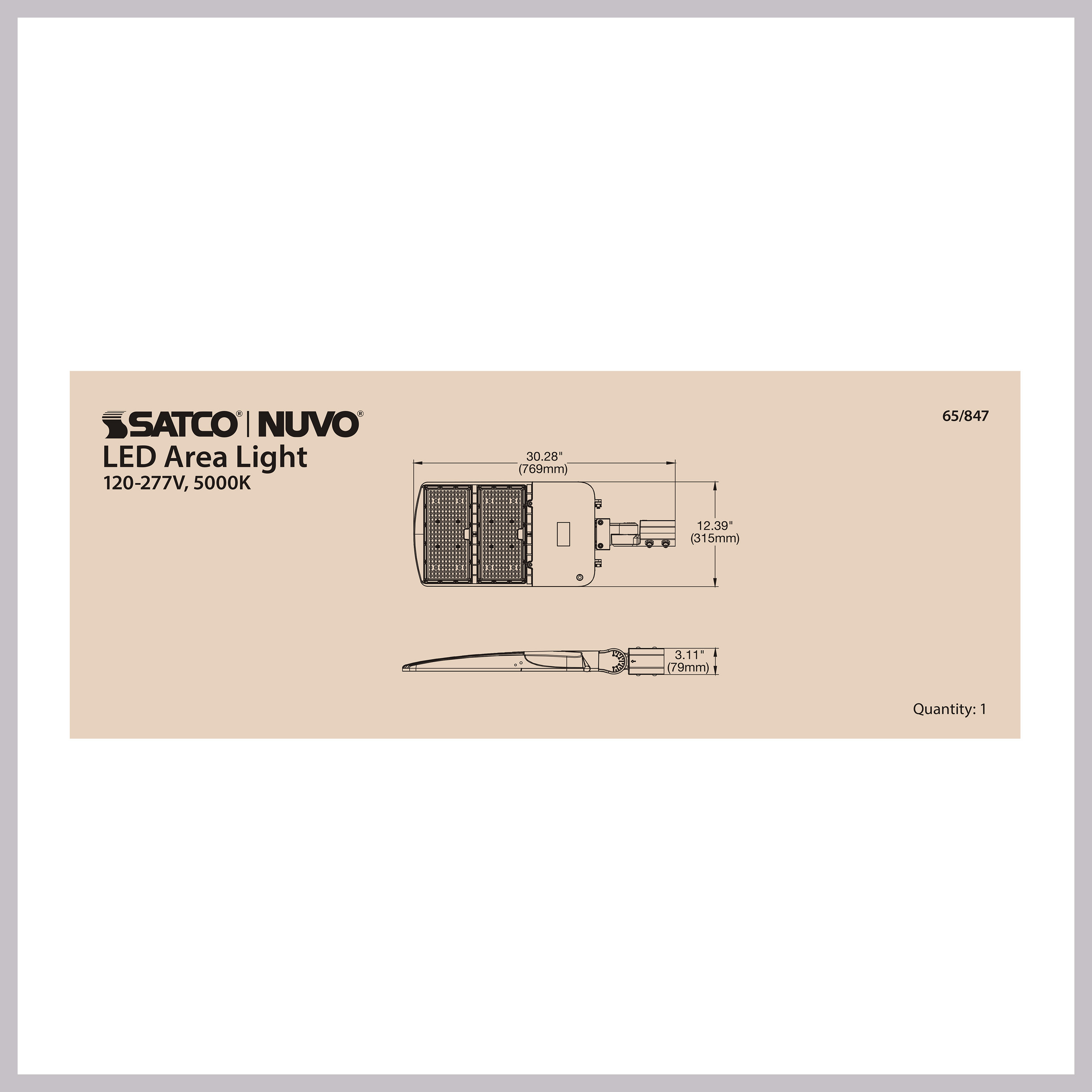 240W LED AREA LIGHT TYPE III - 65-847