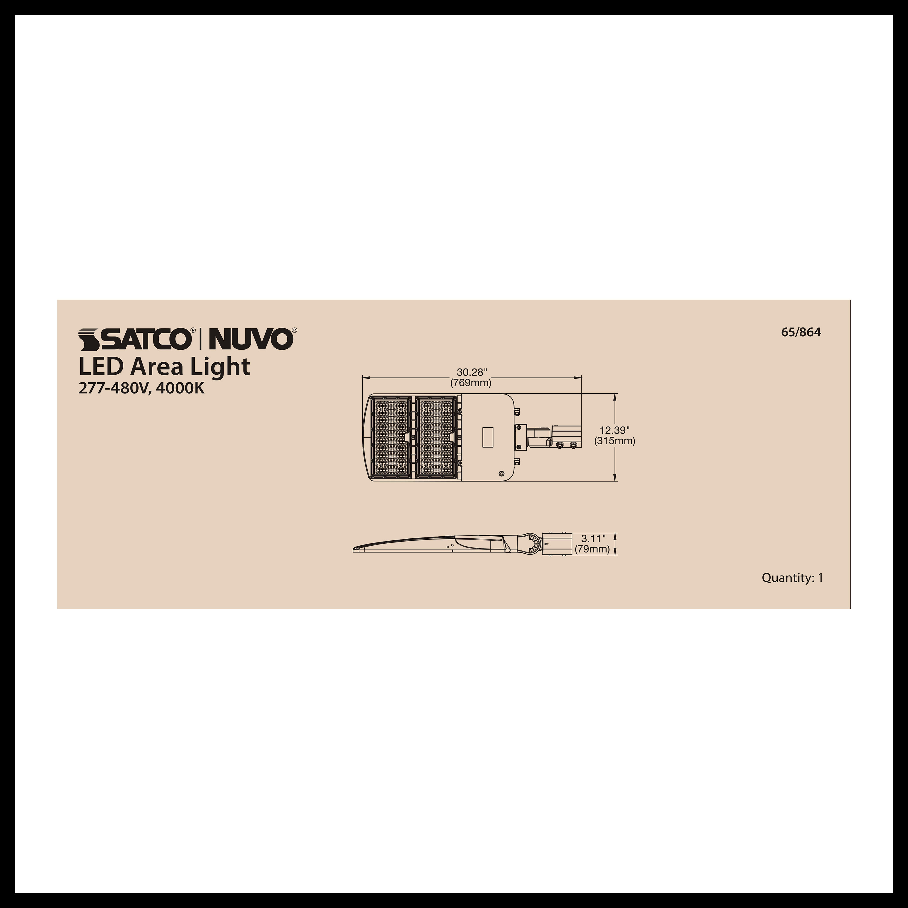 200W LED AREA LIGHT TYPE III - 65-864