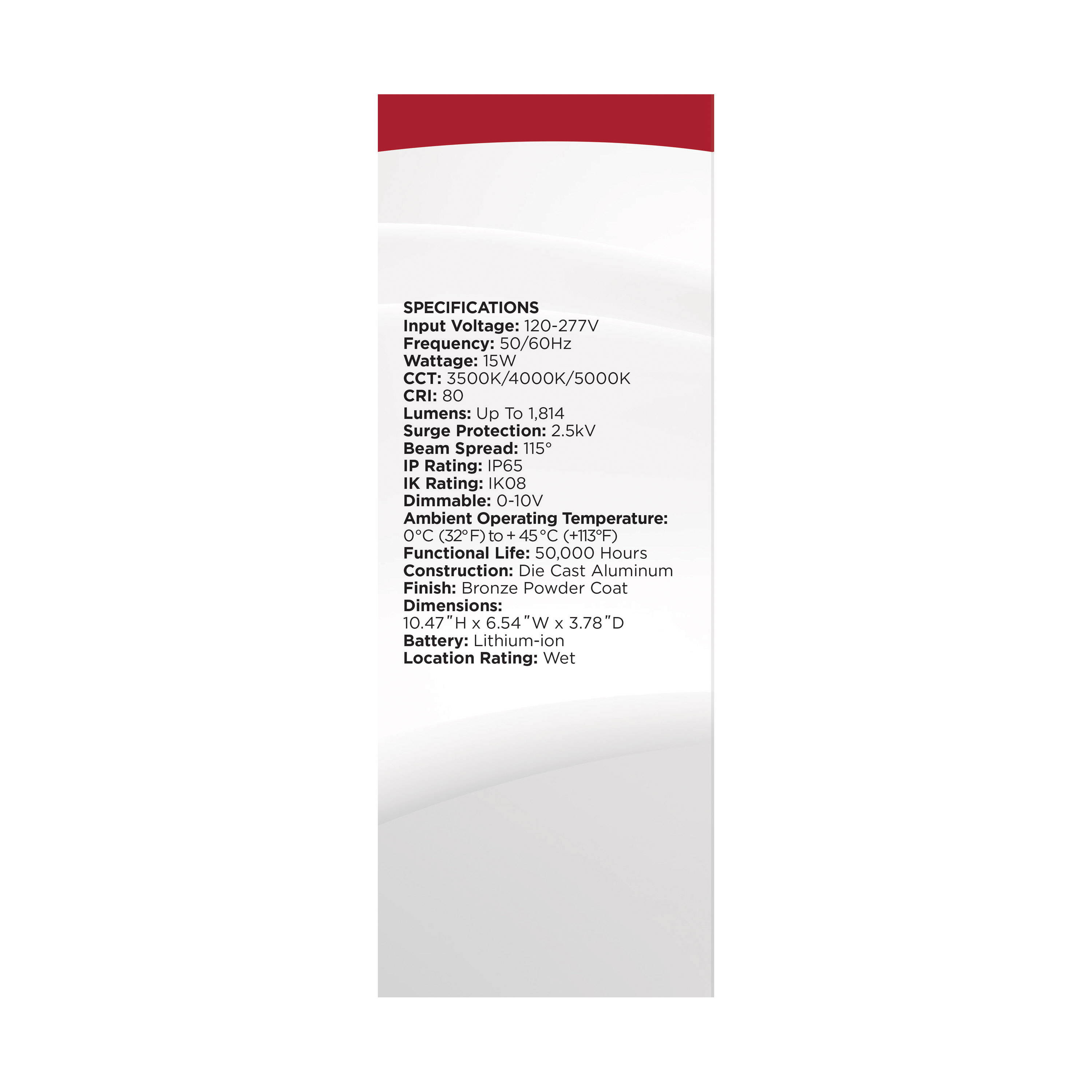 LED SMALL EM WALL PACK BRONZE - 65-880