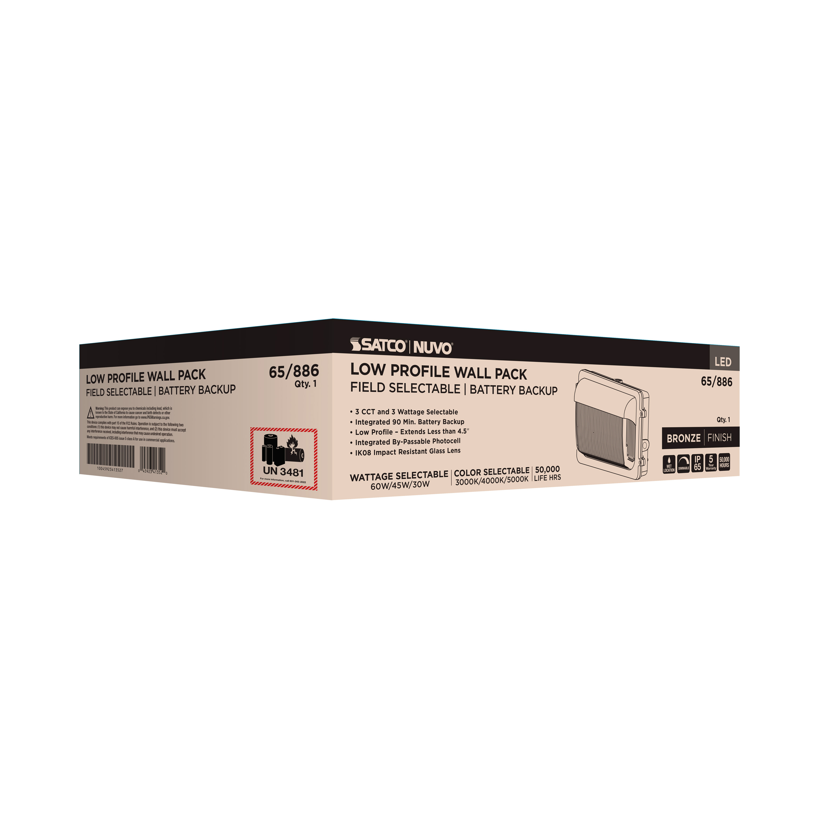 LED EM LOW PRO WALL PACK - 65-886