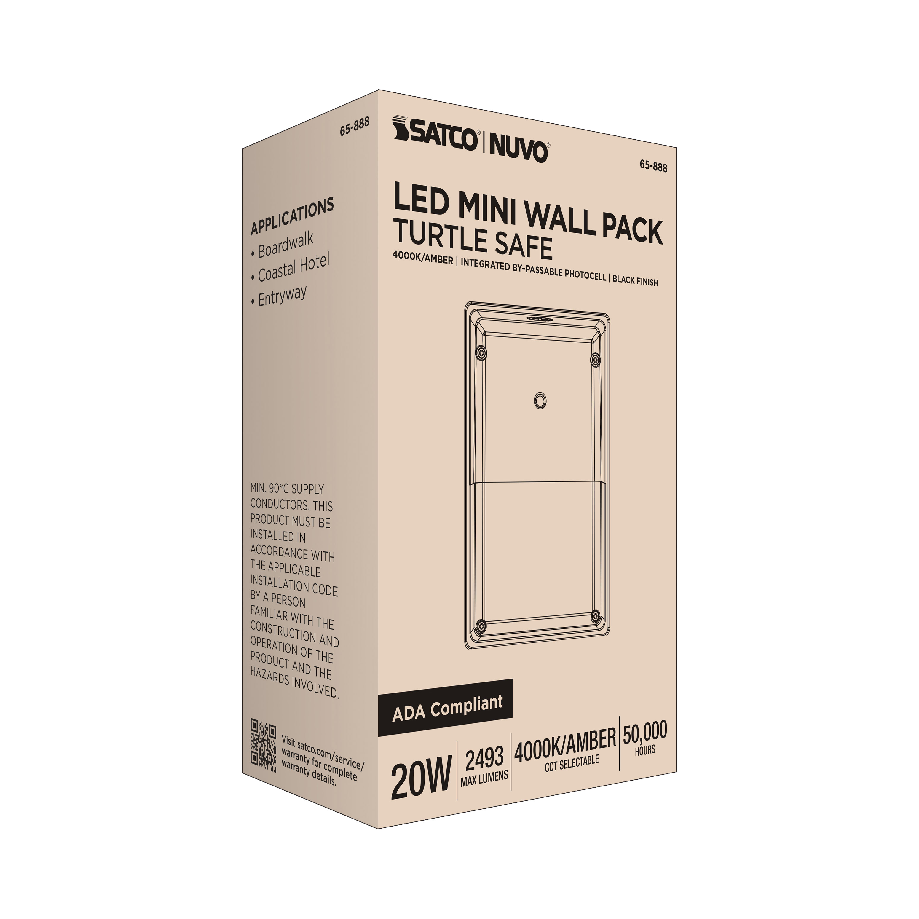 LED TURTLE SAFE SM WALL PACK - 65-888