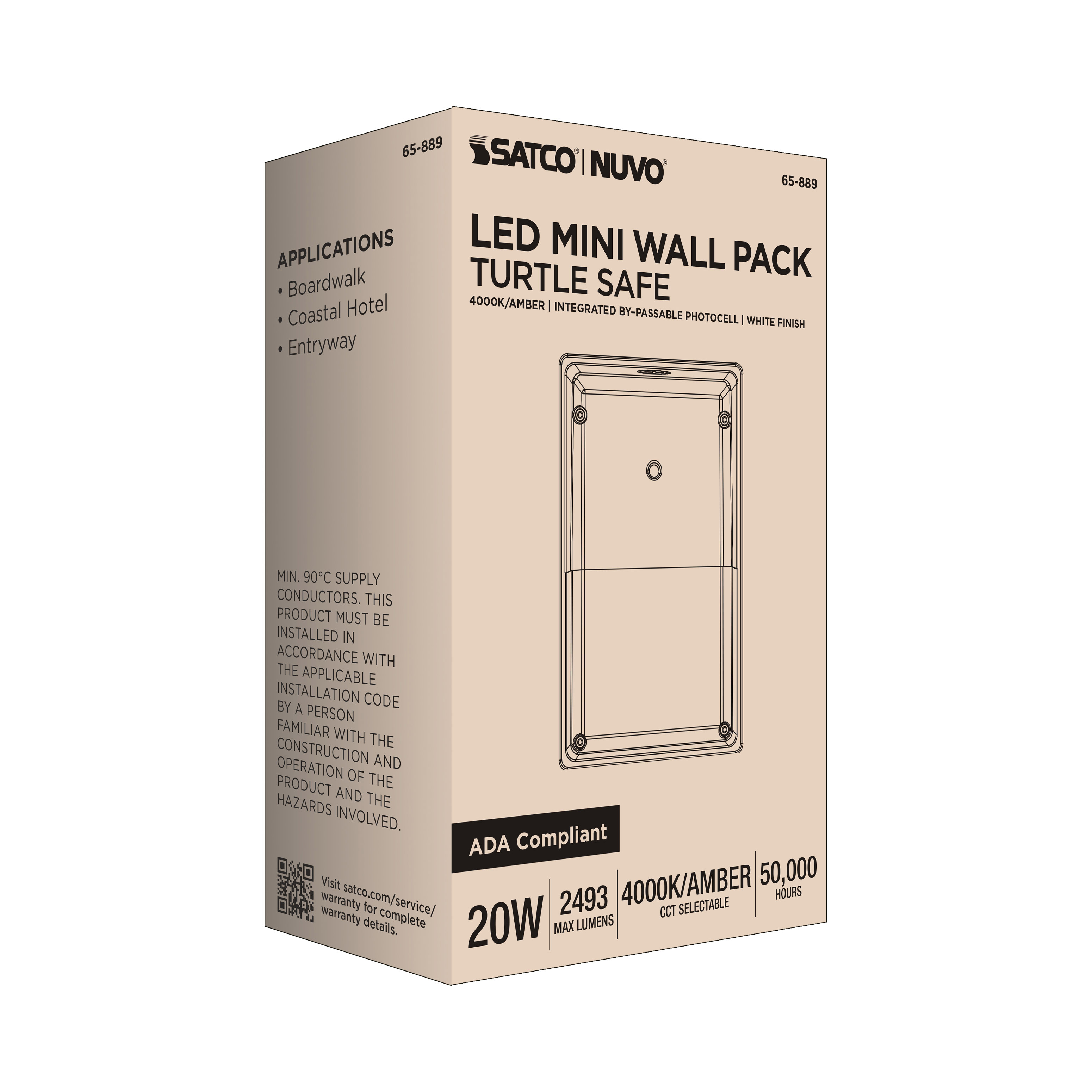 LED TURTLE SAFE SM WALL PACK - 65-889