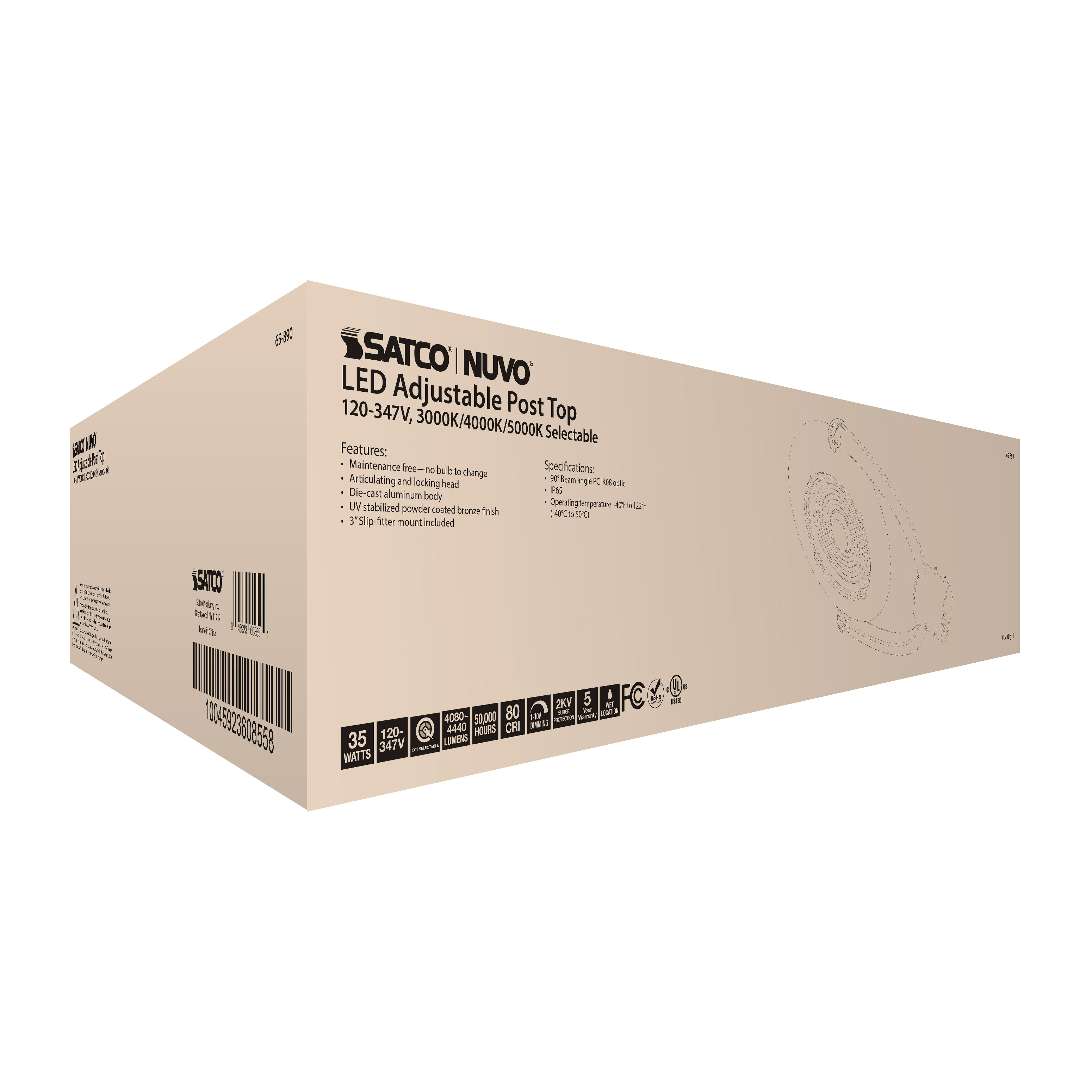 LED 35W POST TOP CCT SELECT - 65-890