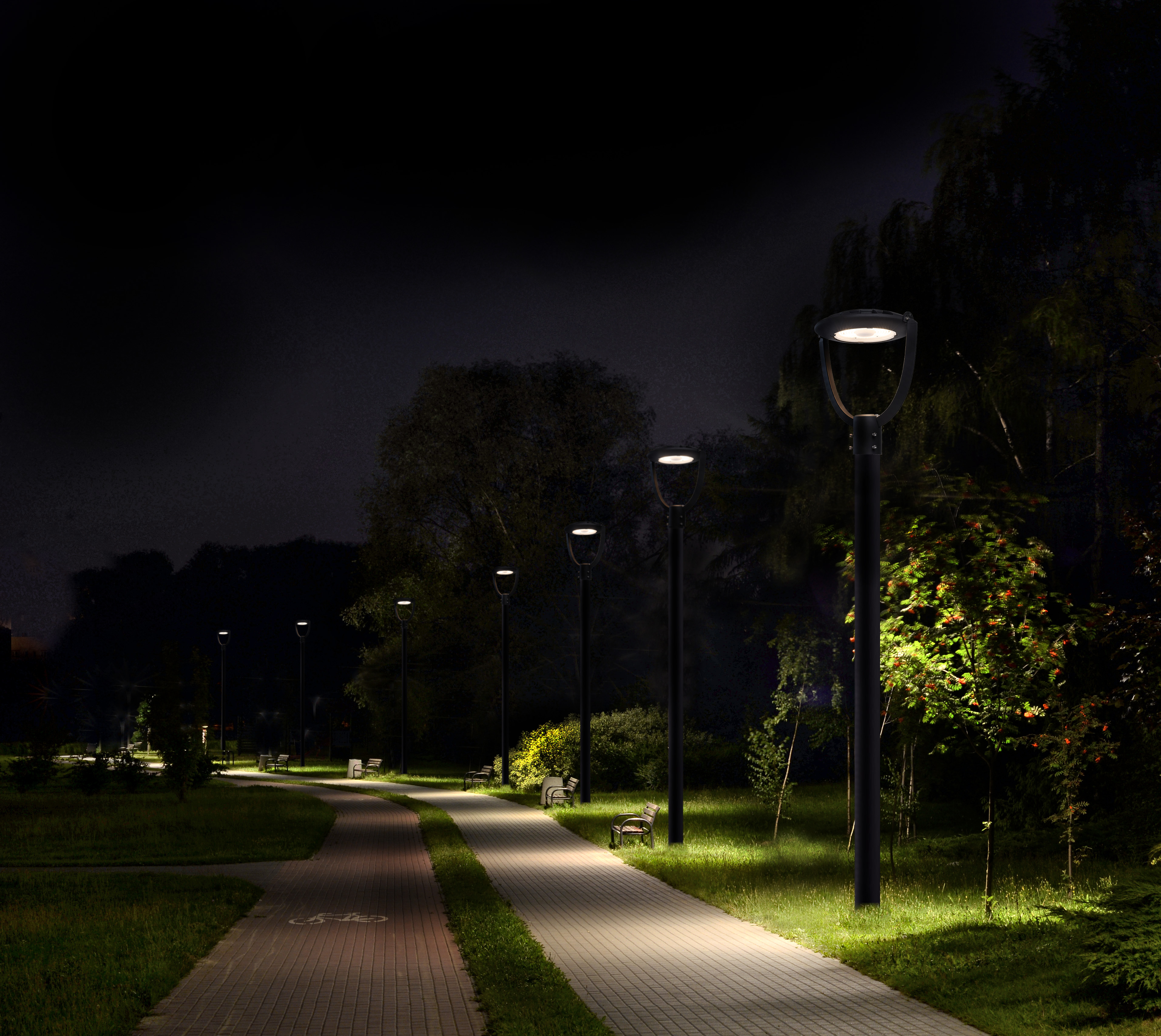 LED 55W POST TOP CCT SELECT - 65-891