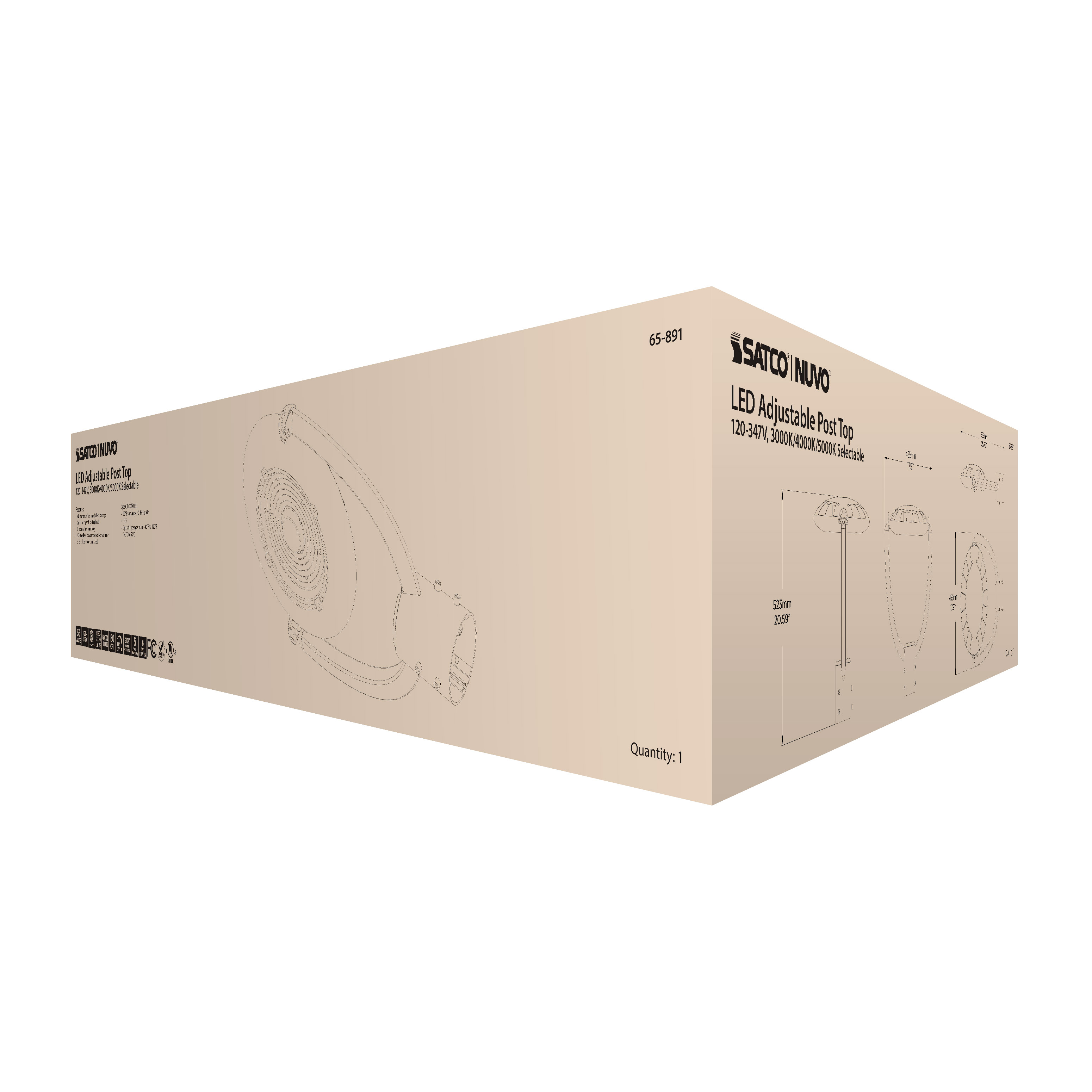 LED 55W POST TOP CCT SELECT - 65-891