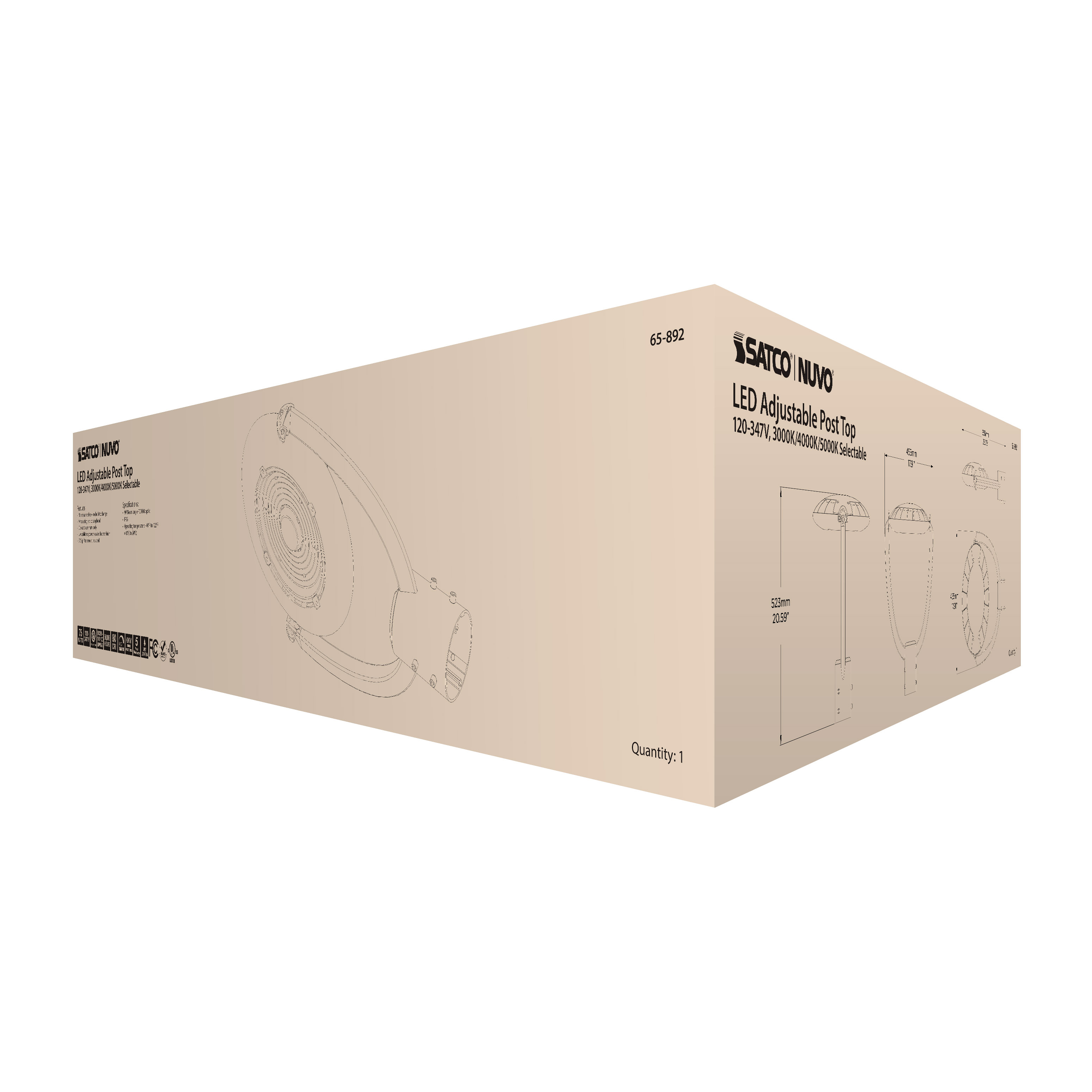 LED 75W POST TOP CCT SELECT - 65-892