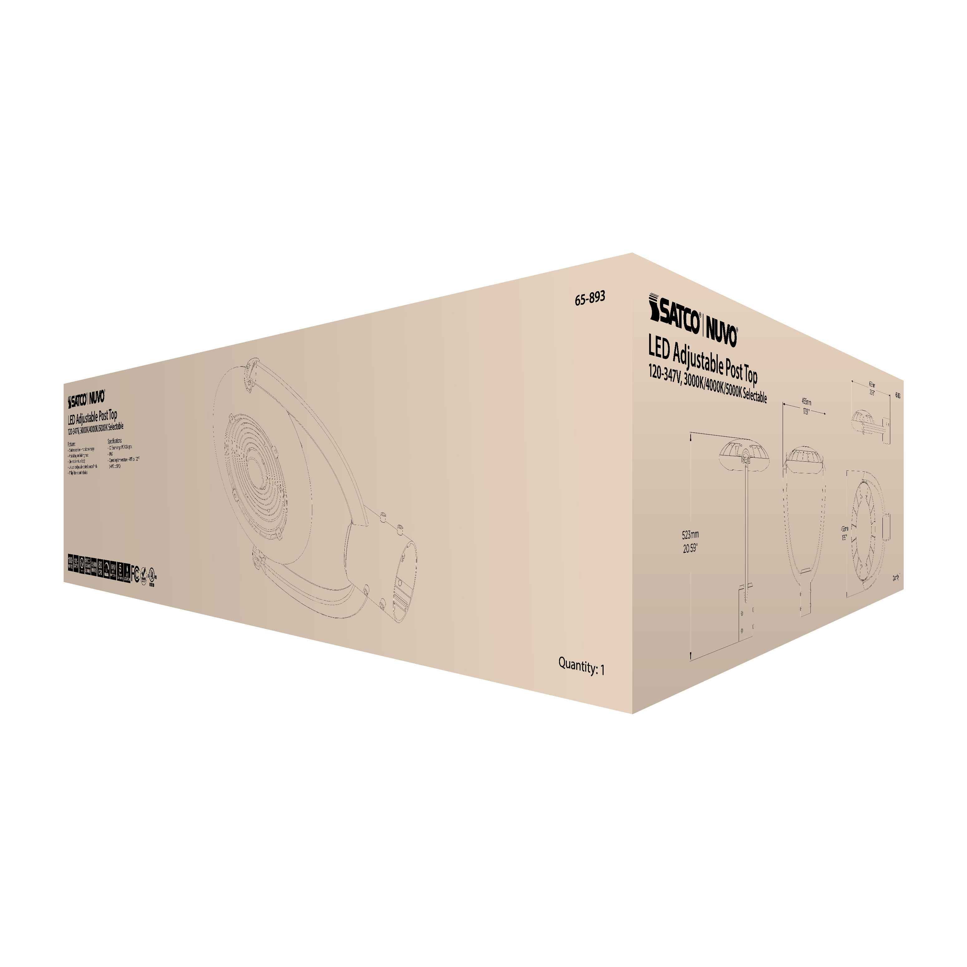 LED 100W POST TOP CCT SELECT - 65-893