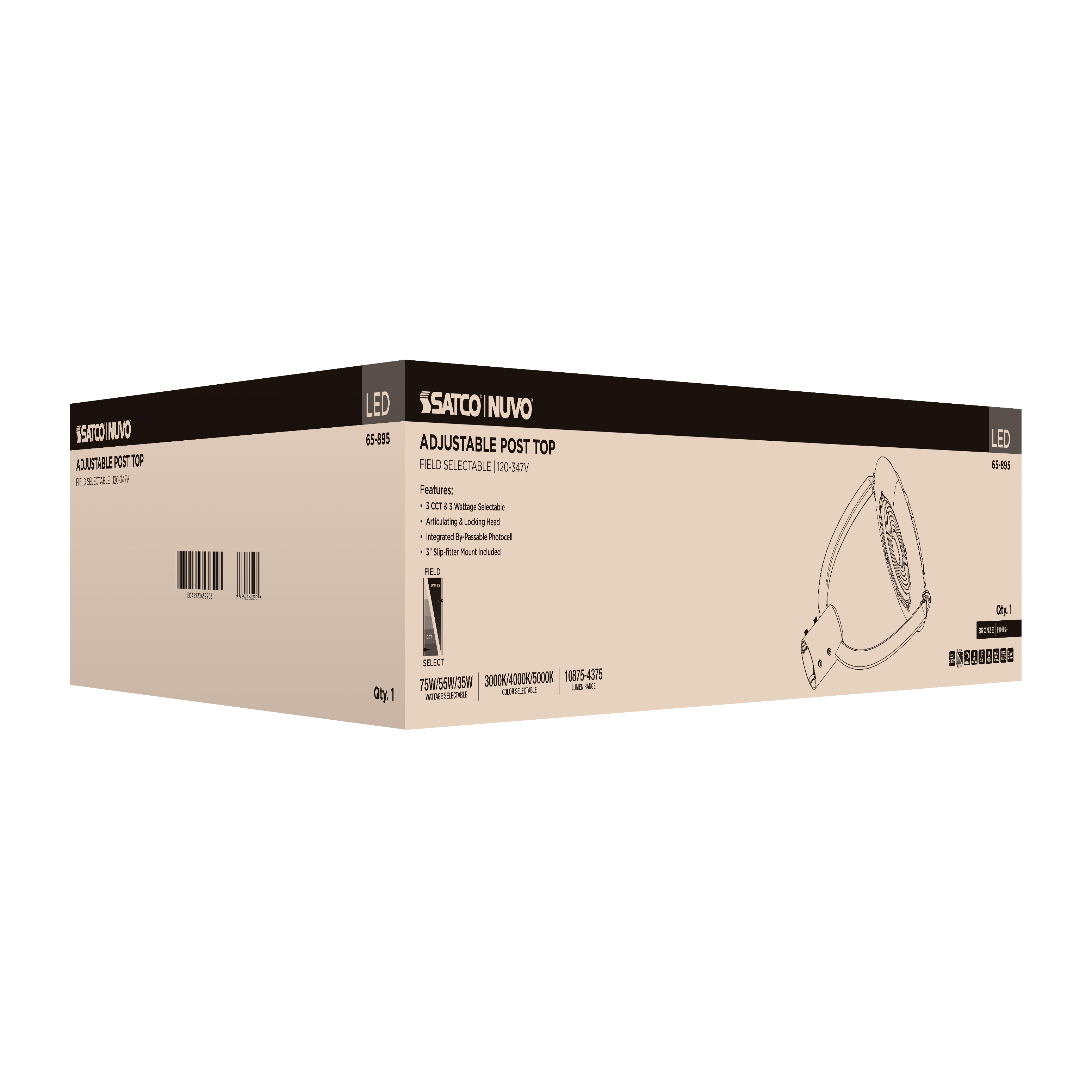 LED SM POST TOP W/PC 120-347V - 65-895