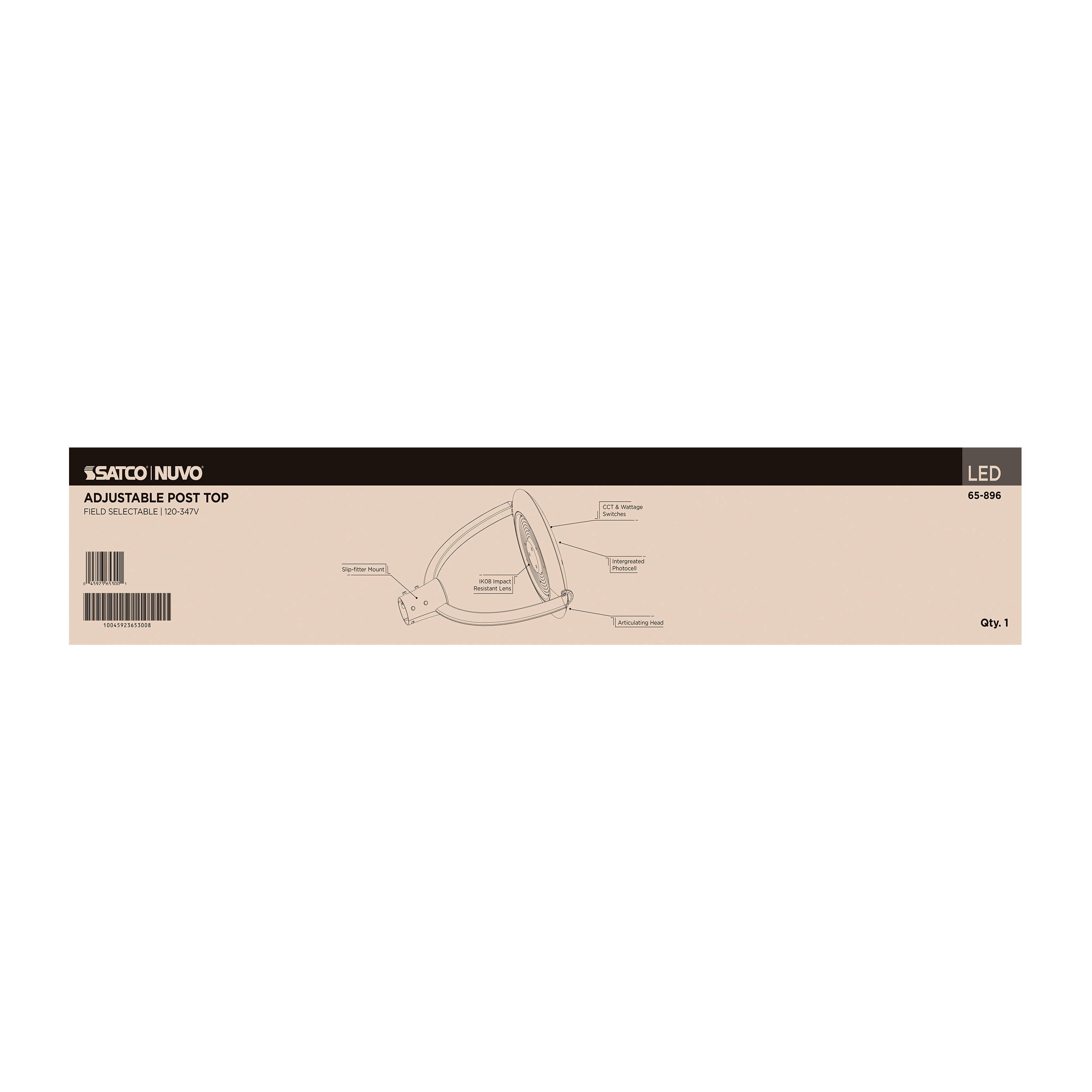 LED LG POST TOP W/PC 120-347V - 65-896