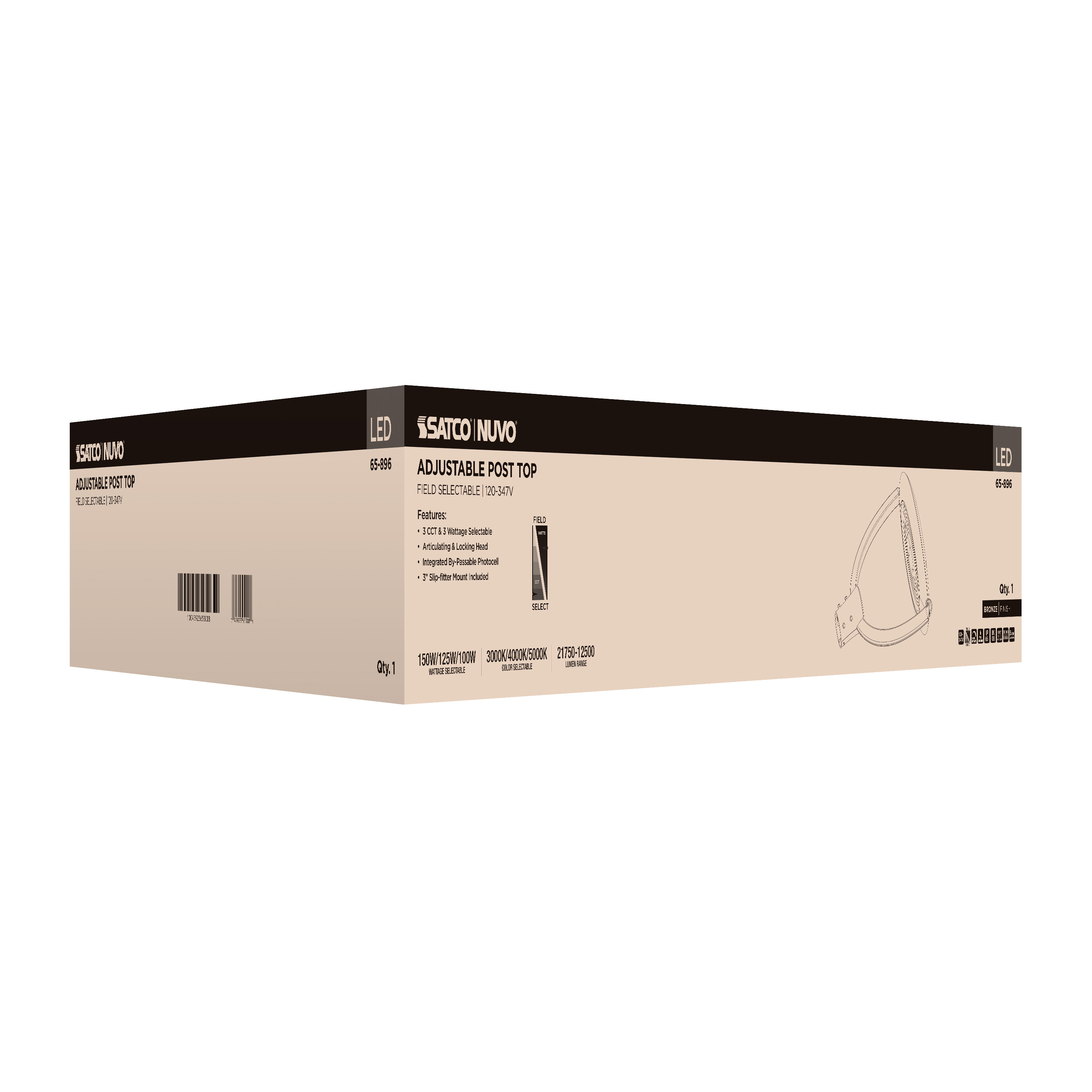 LED LG POST TOP W/PC 120-347V - 65-896
