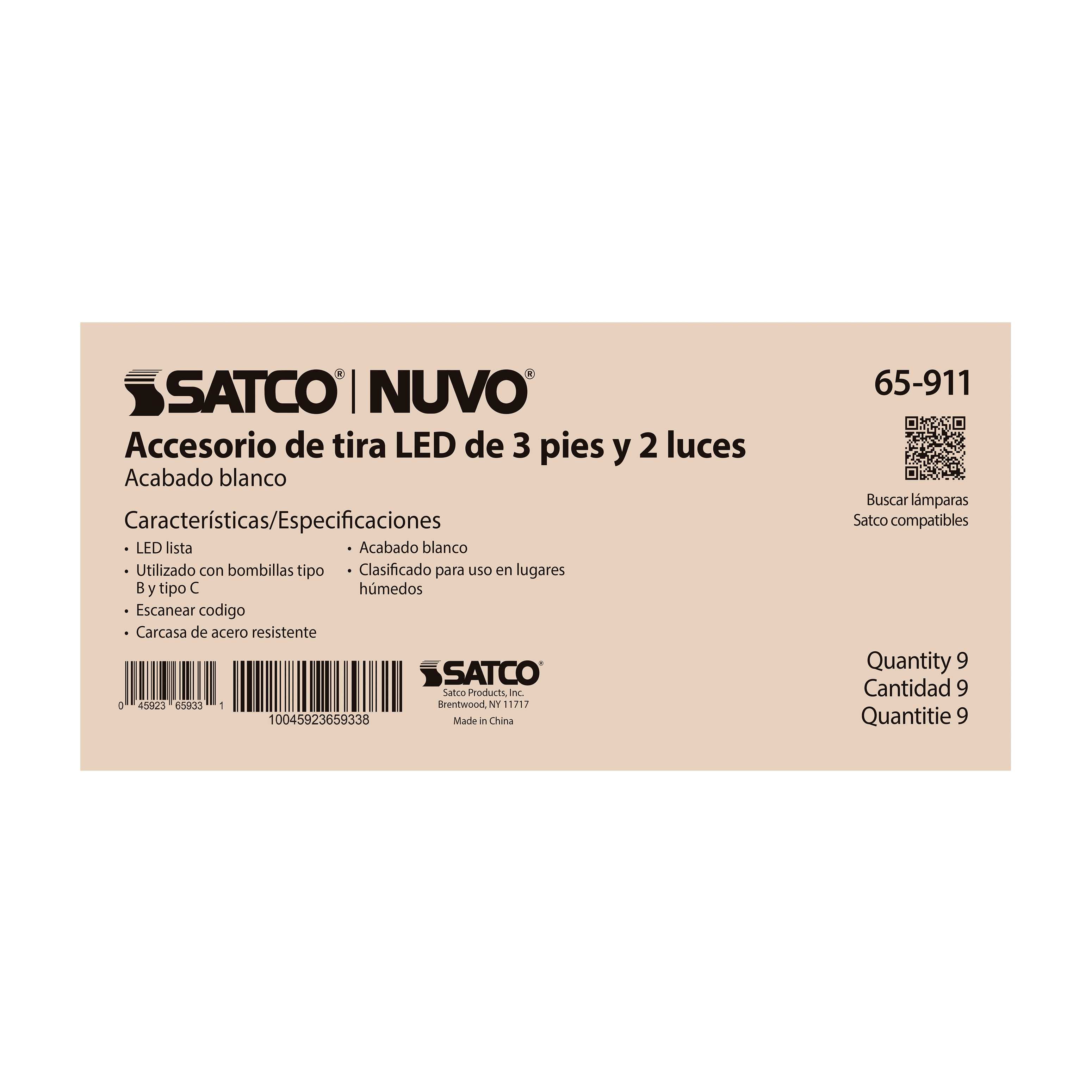 3' DUAL T8 LAMP READY FIXTURE - 65-911