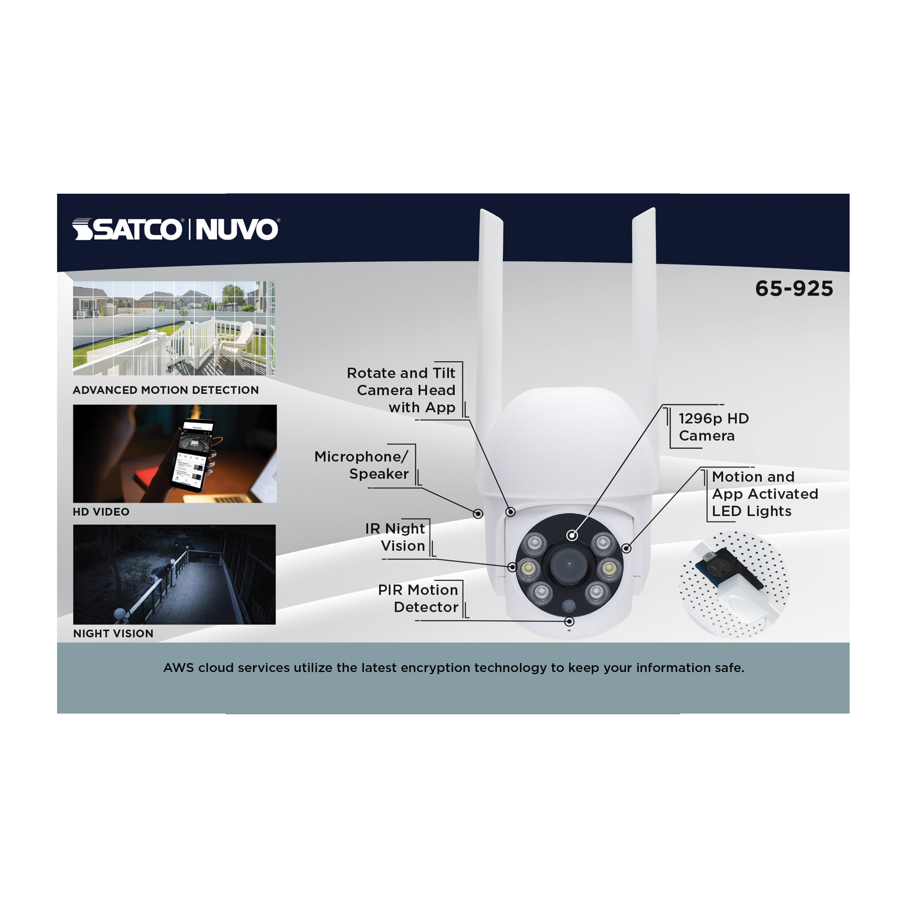 OUTDOOR P&T CAM-WHITE - 65-925