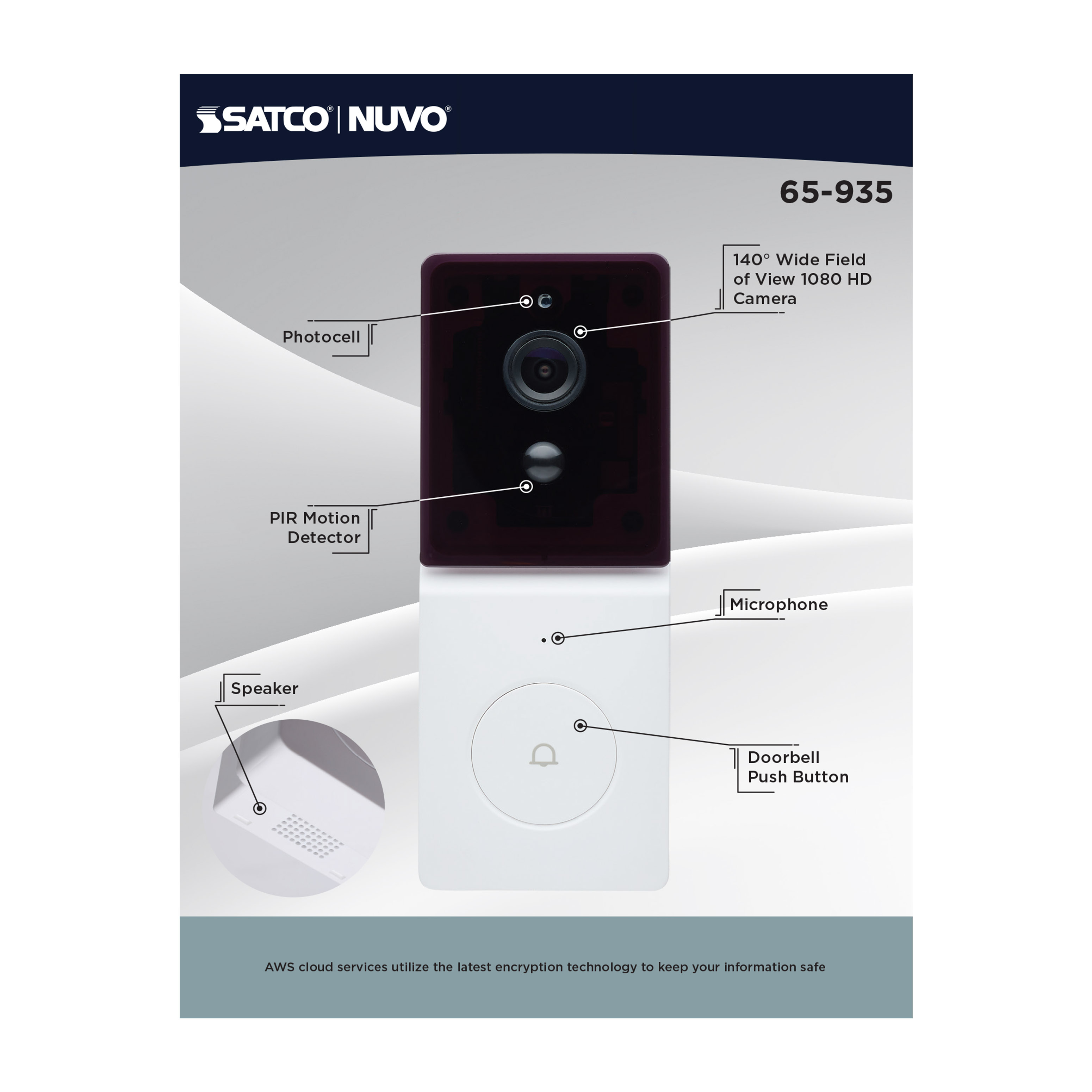 DOORBELL CAM-WHITE - 65-935