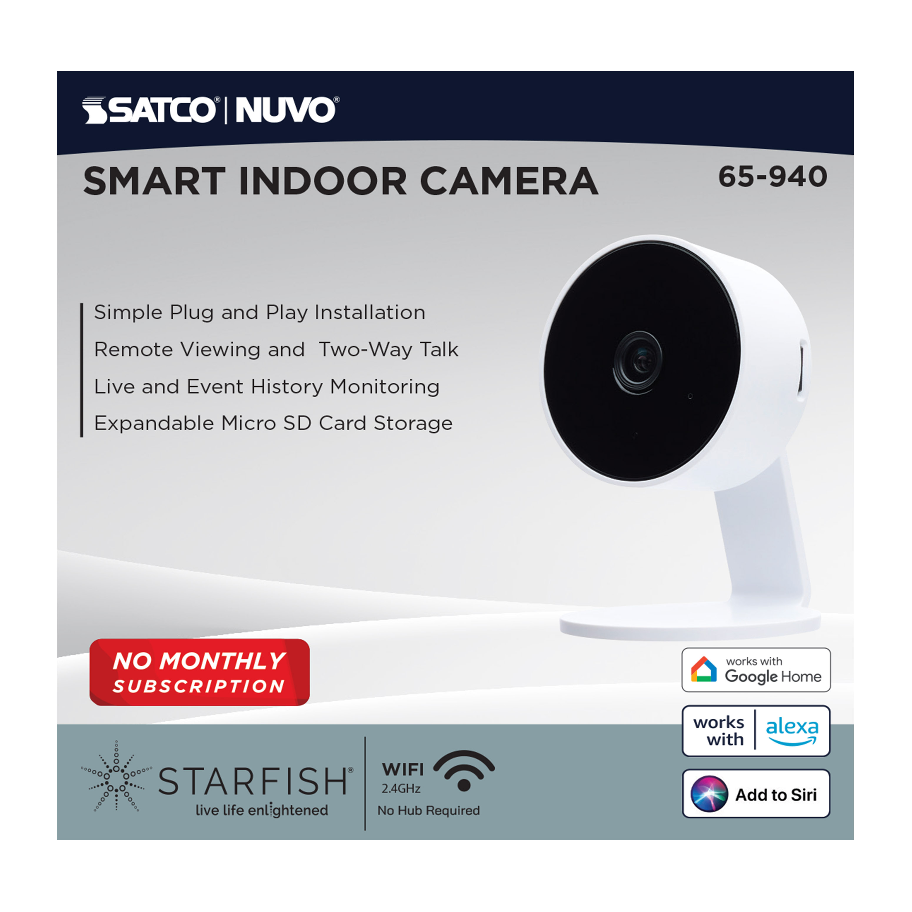 INDOOR CAM-WHITE - 65-940