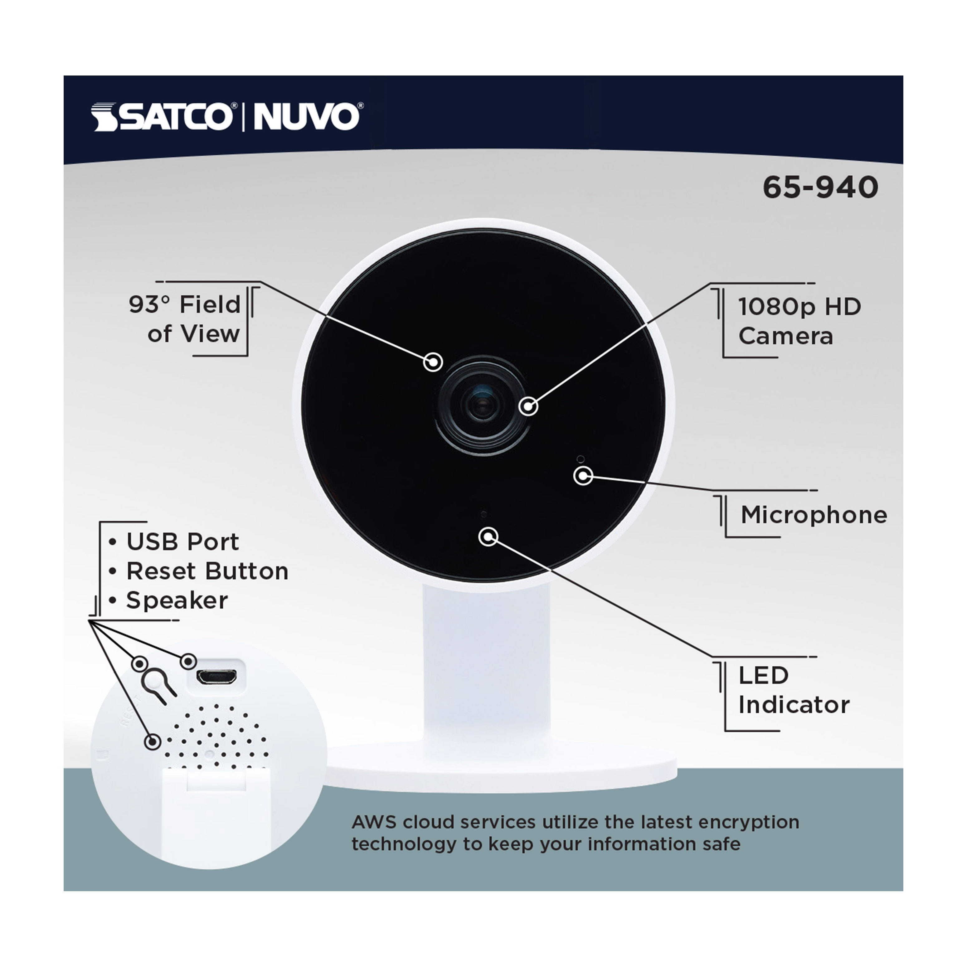 INDOOR CAM-WHITE - 65-940