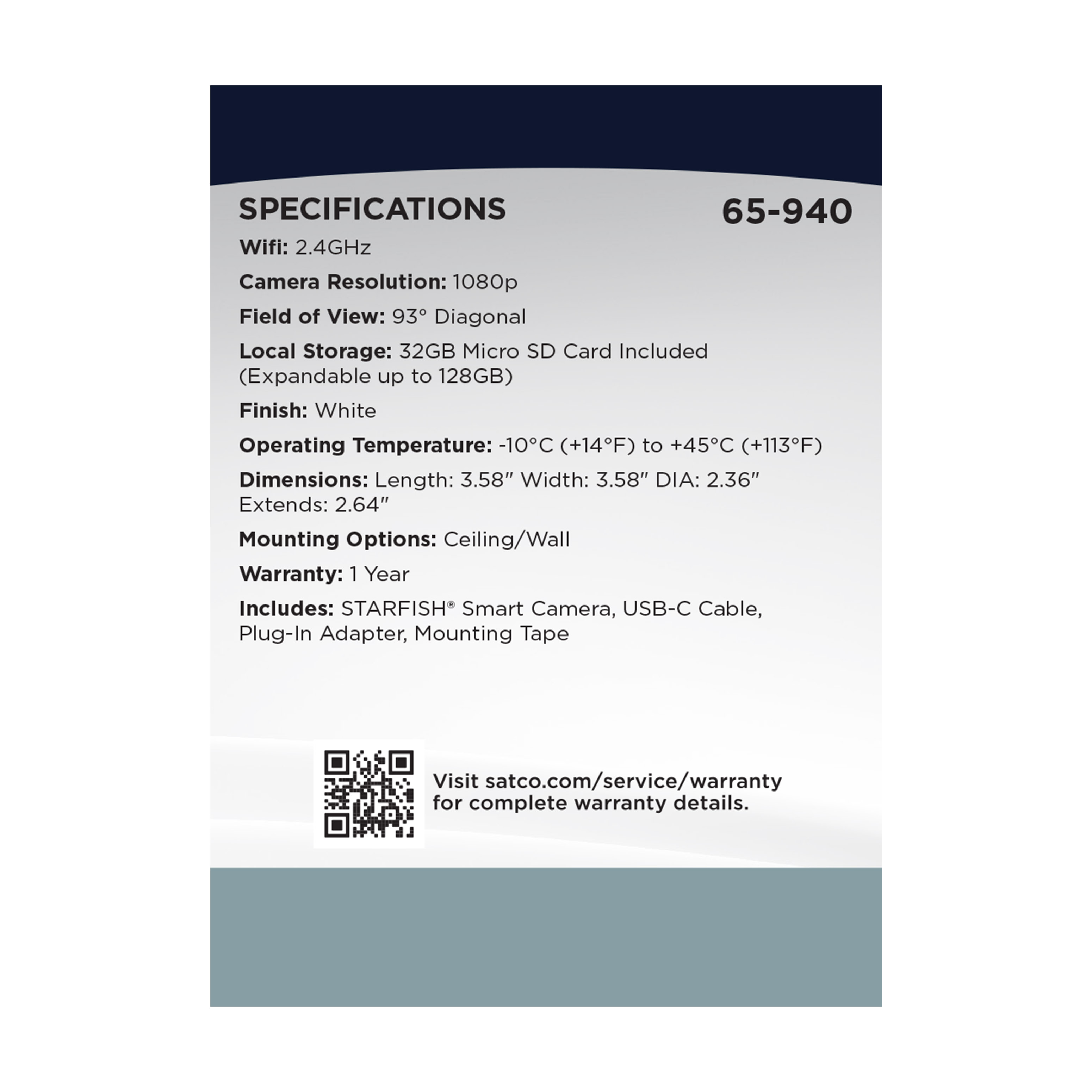 INDOOR CAM-WHITE - 65-940