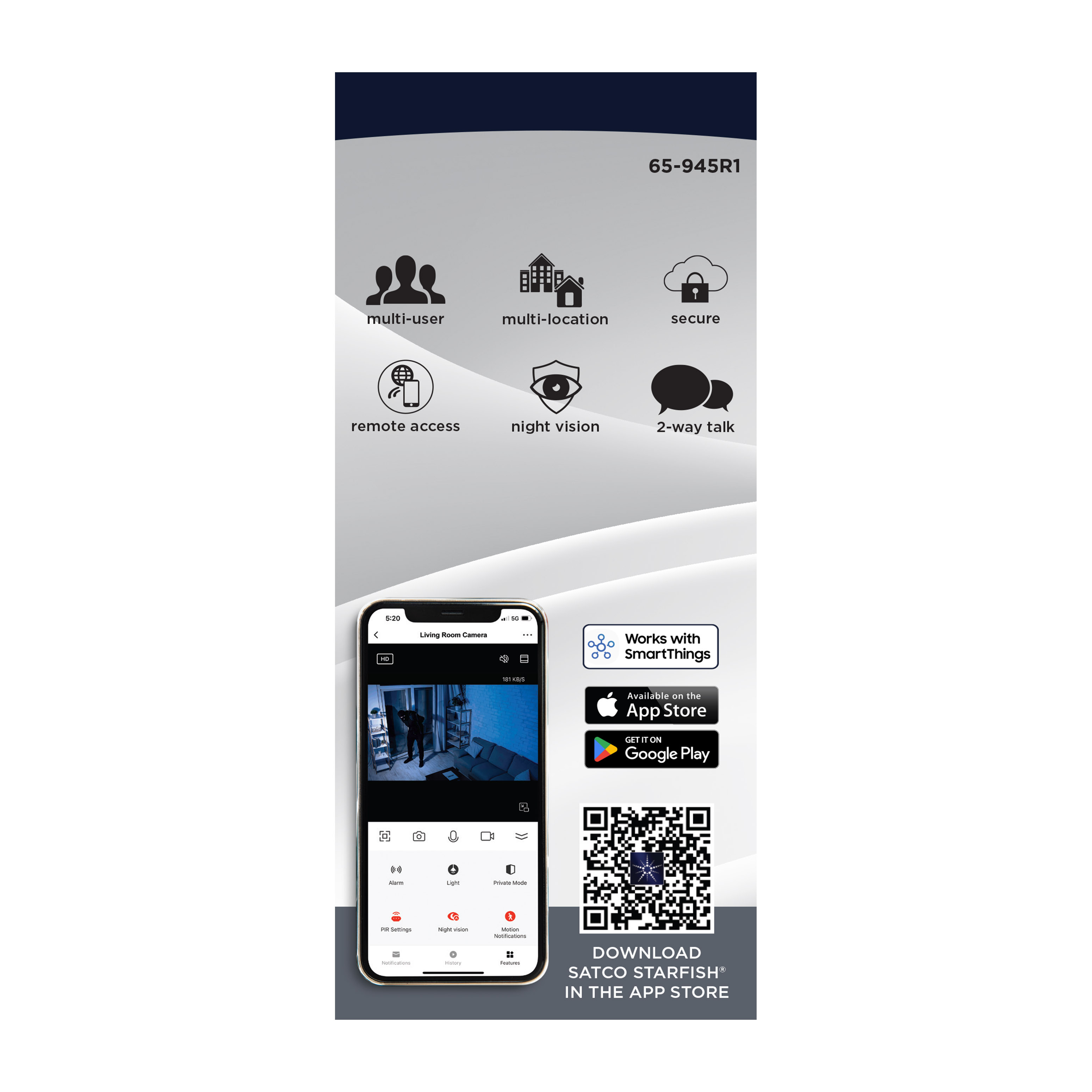 INDOOR P&T CAMERA - WHITE - 65-945R1