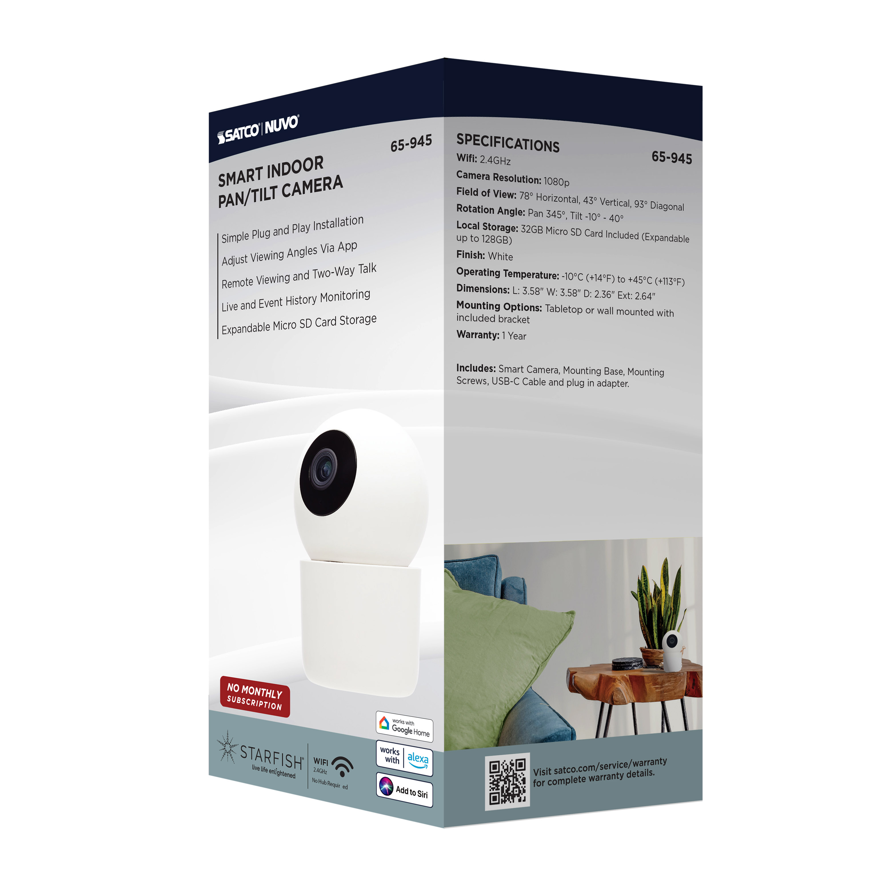 INDOOR P&T CAM-WHITE - 65-945