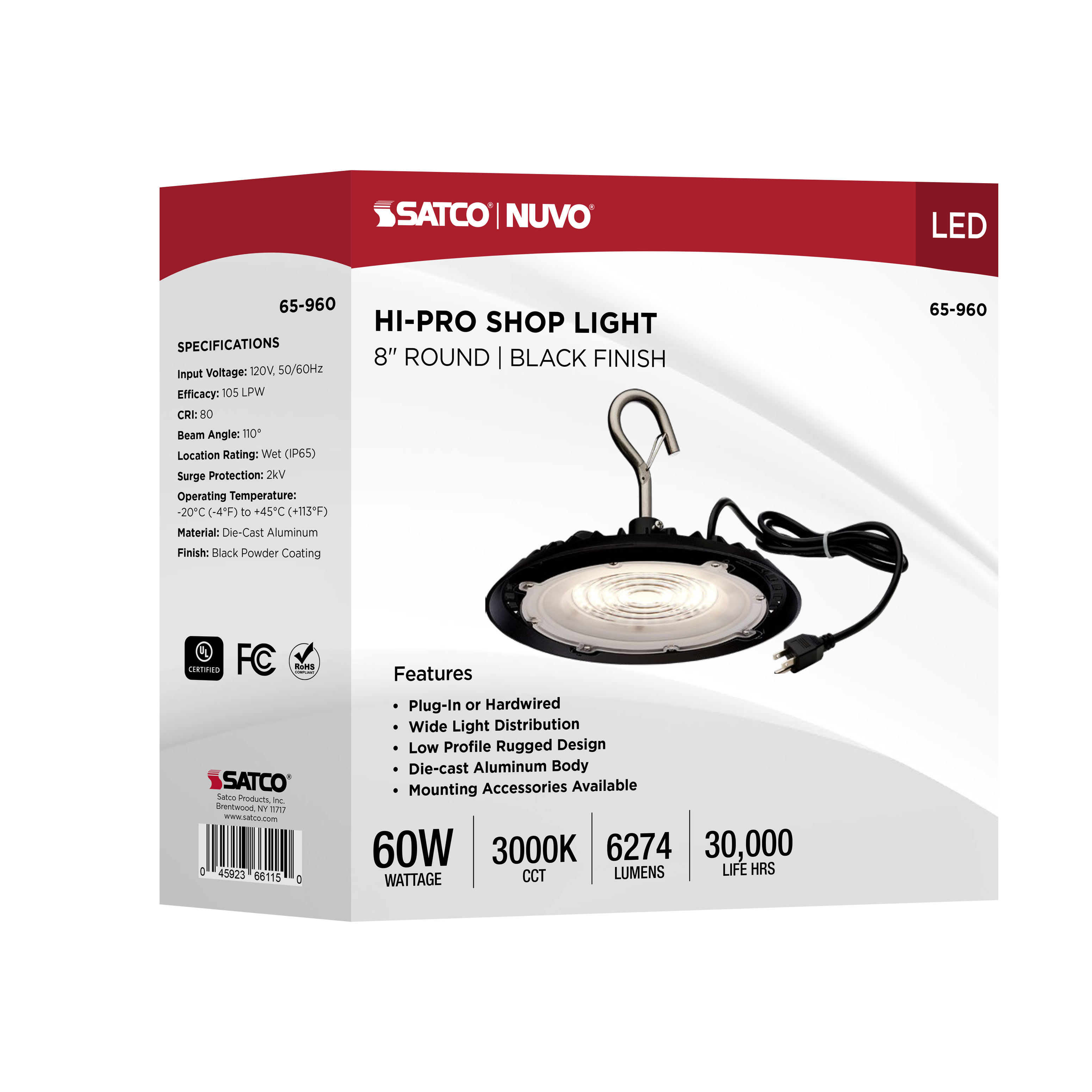 LED 60W UFO W/PLUG/120V - 65-960