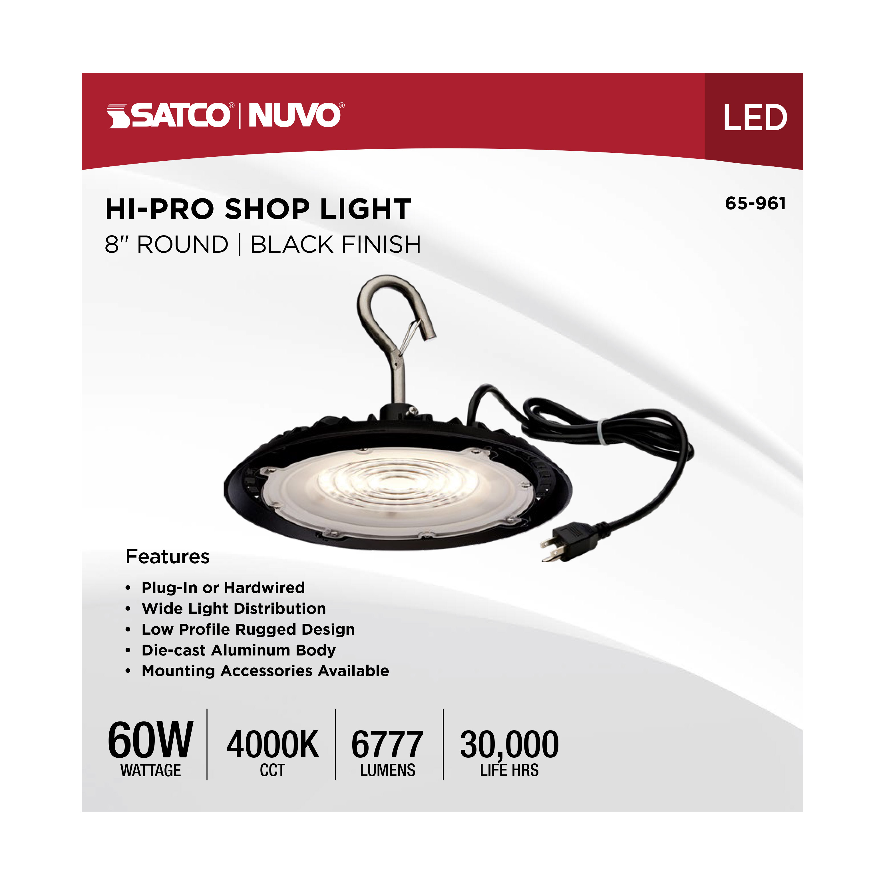 LED 60W UFO W/PLUG/120V - 65-961