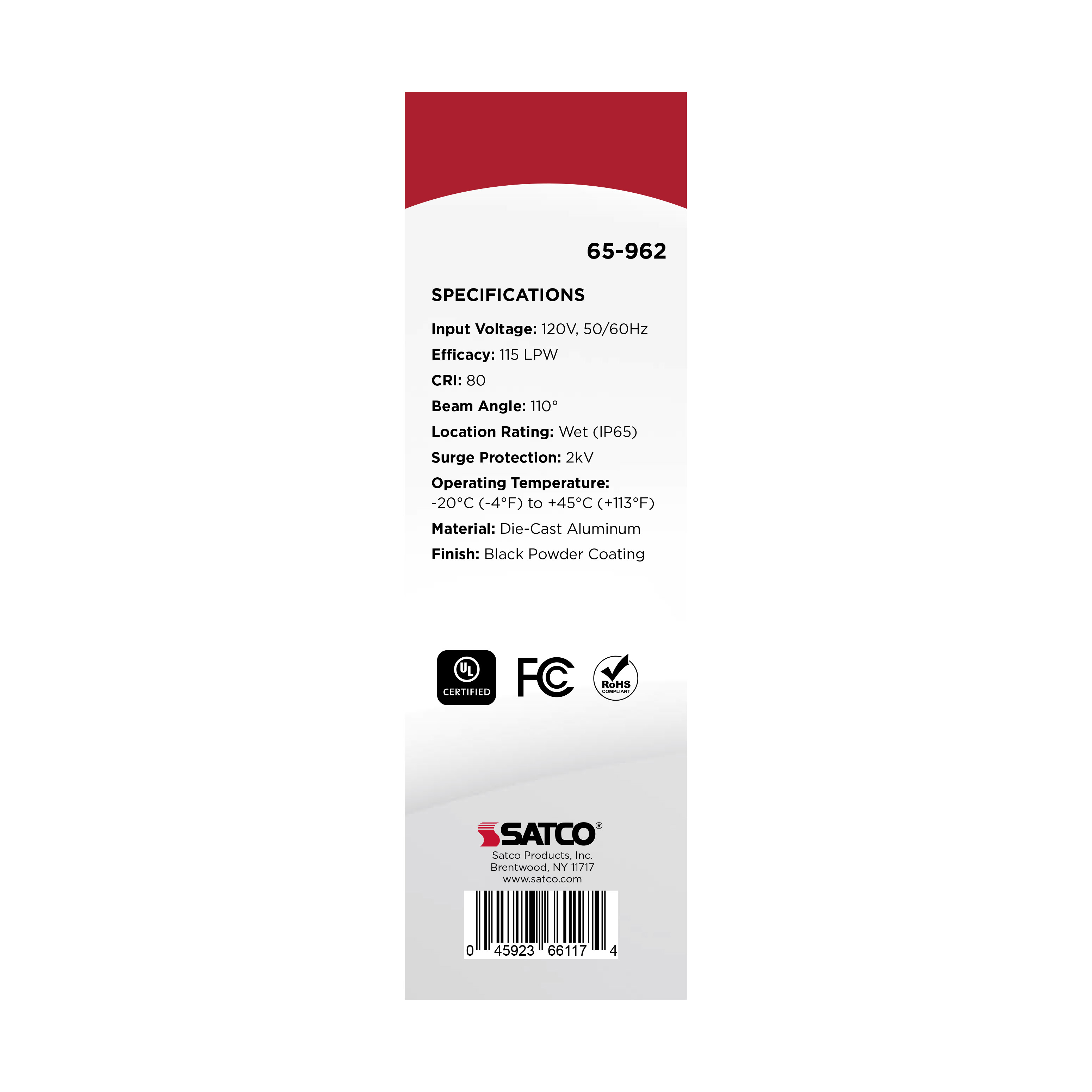 LED 60W UFO W/PLUG/120V - 65-962