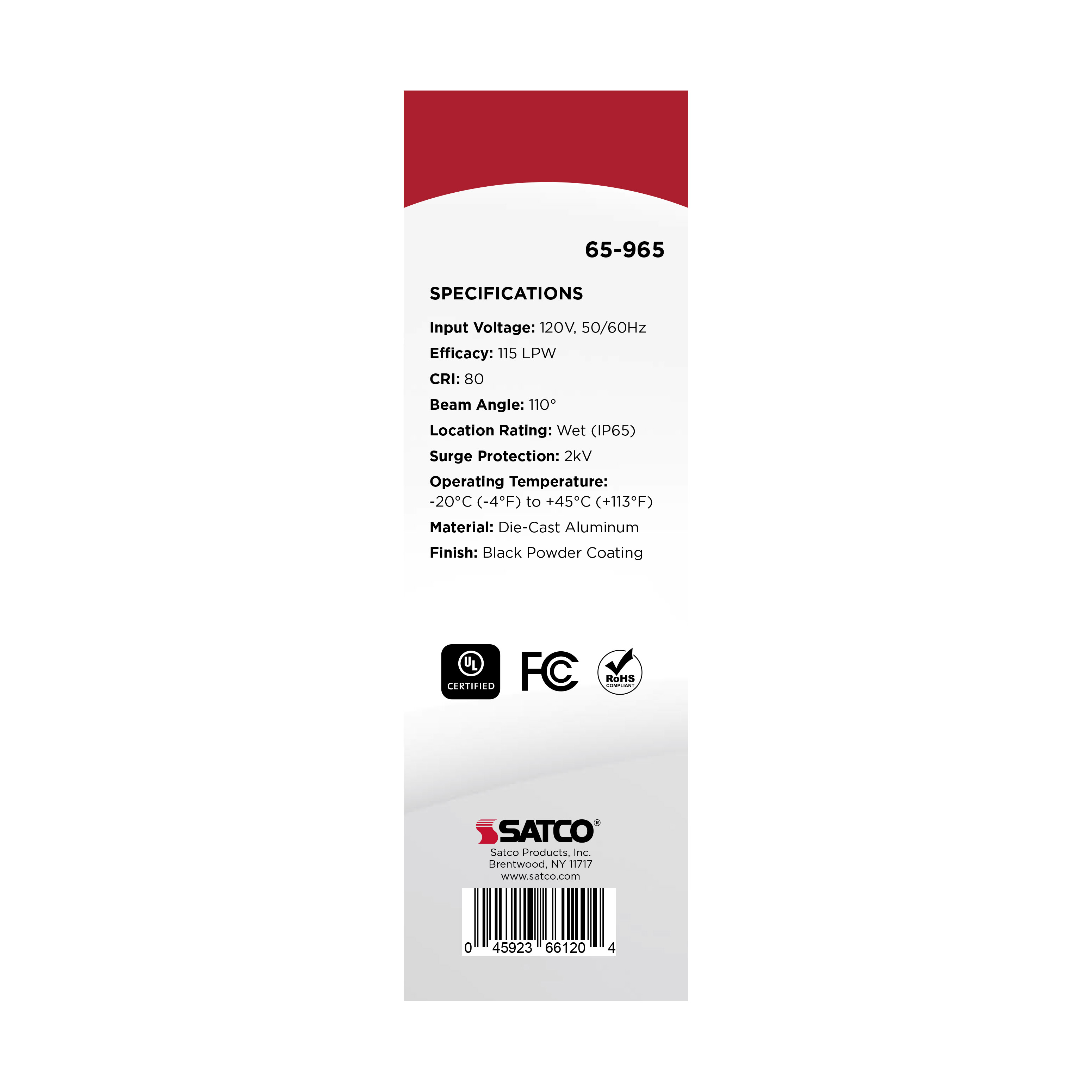 LED 80W UFO W/PLUG/120V - 65-965