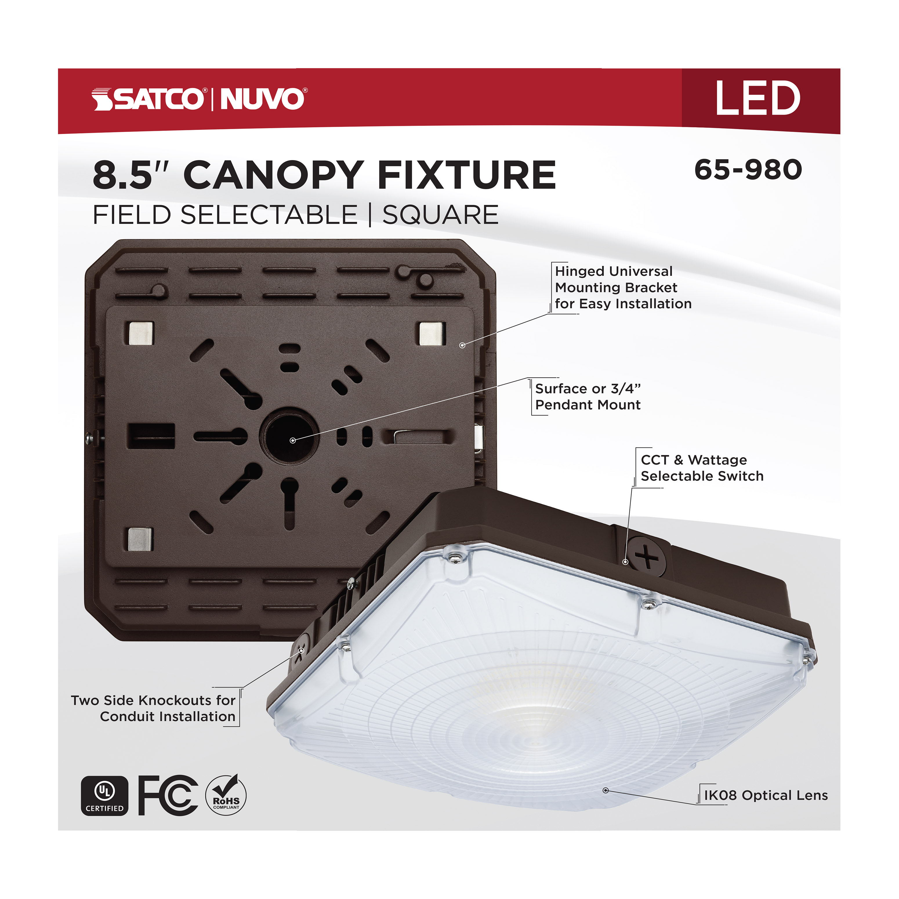 8.5" LED SELECTABLE CANOPY - 65-980