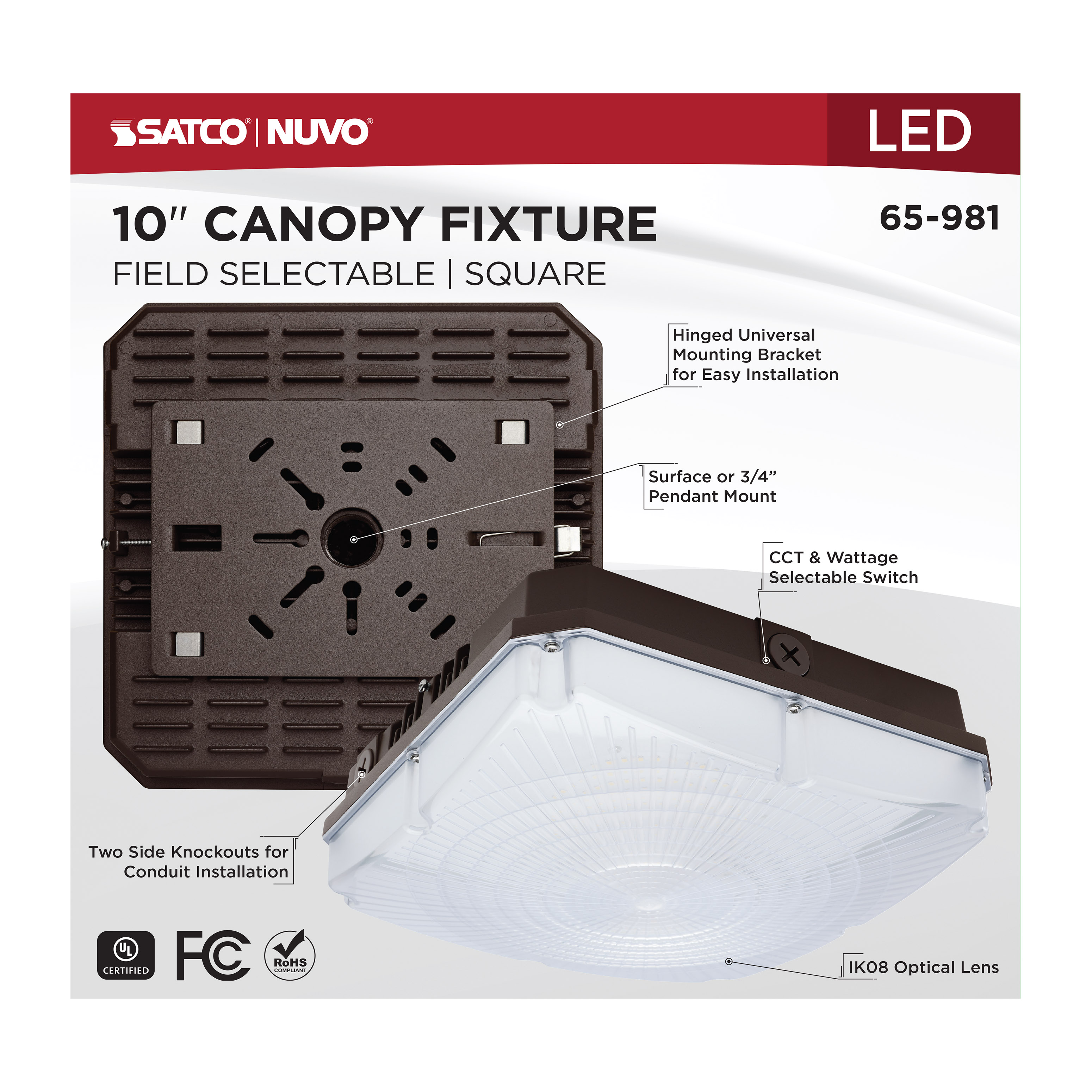 10" LED SELECTABLE CANOPY - 65-981