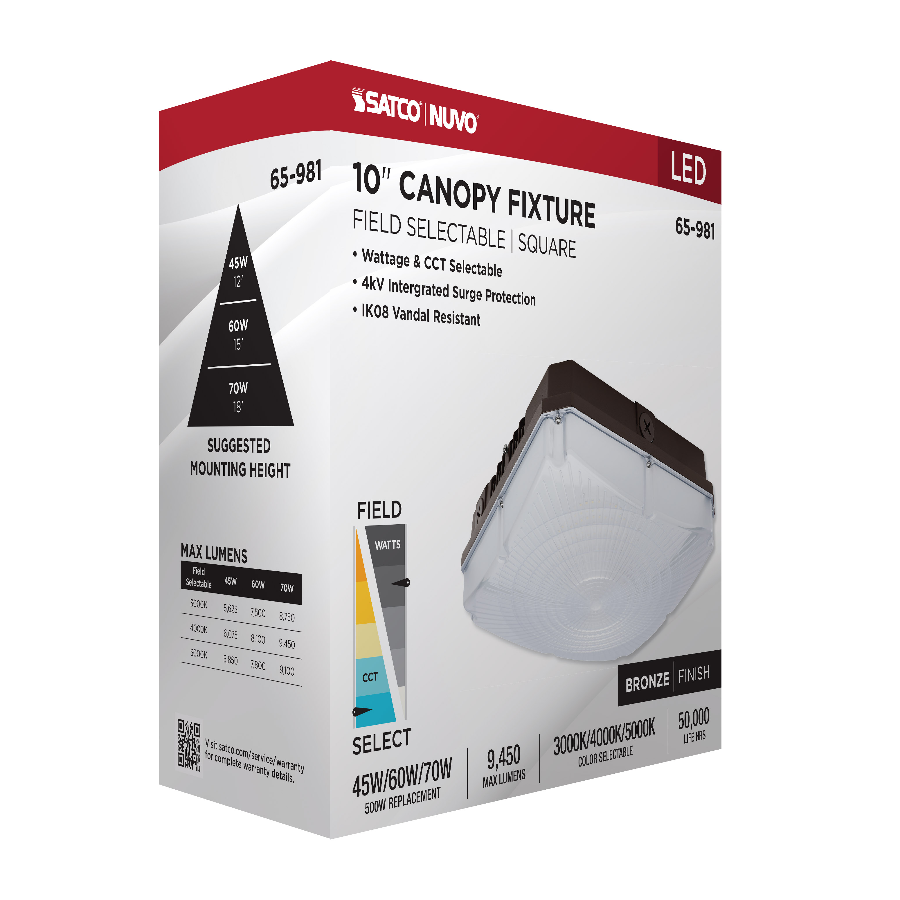 10" LED SELECTABLE CANOPY - 65-981