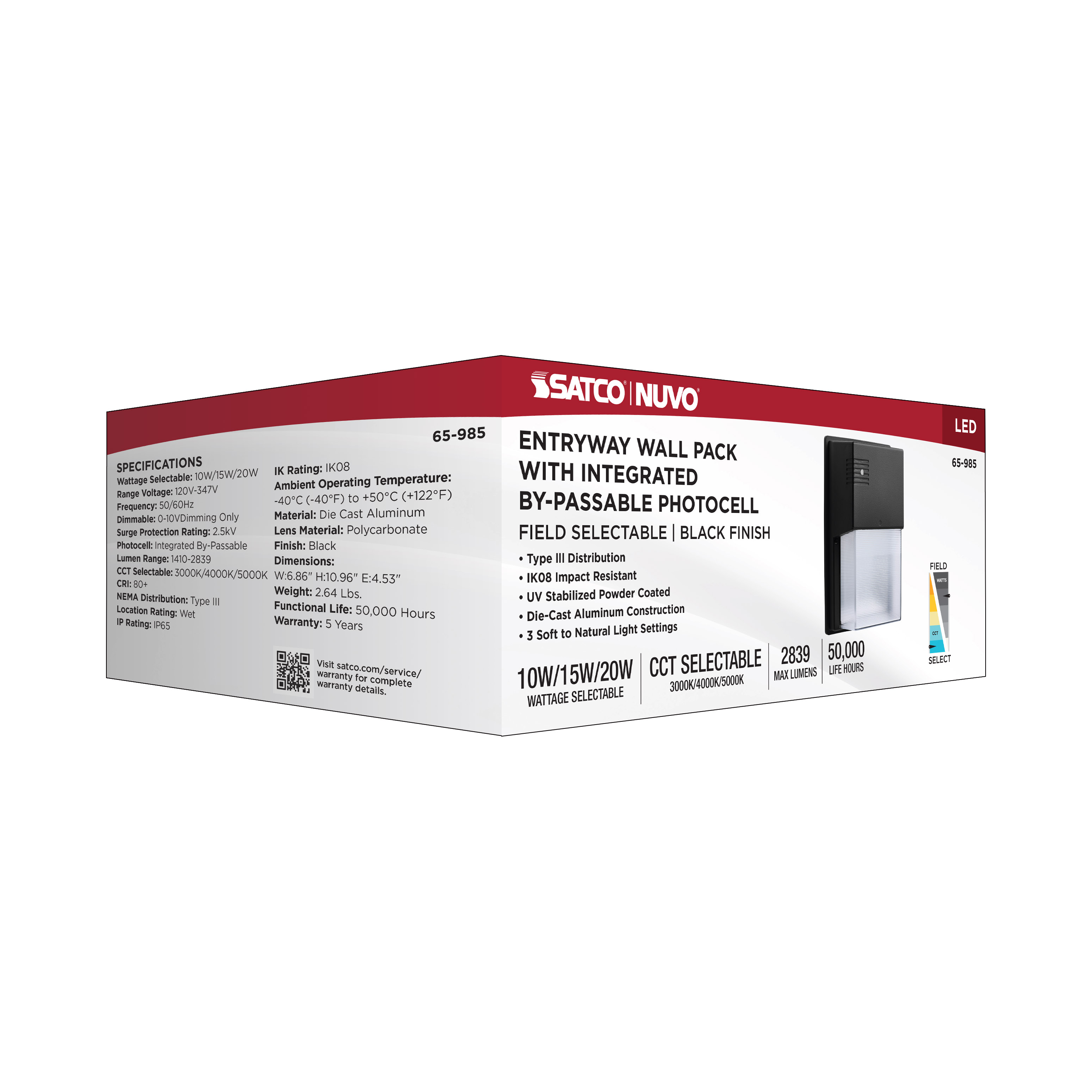 LED ENTRYWAY WALL PACK - 65-985