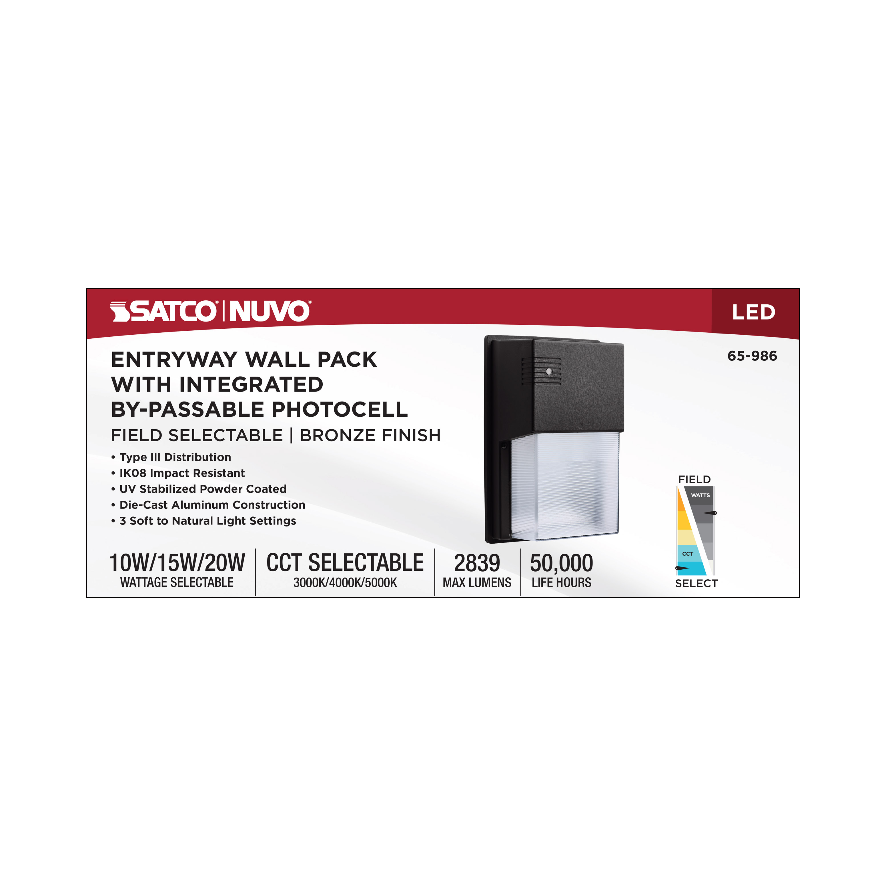 LED ENTRYWAY WALL PACK - 65-986