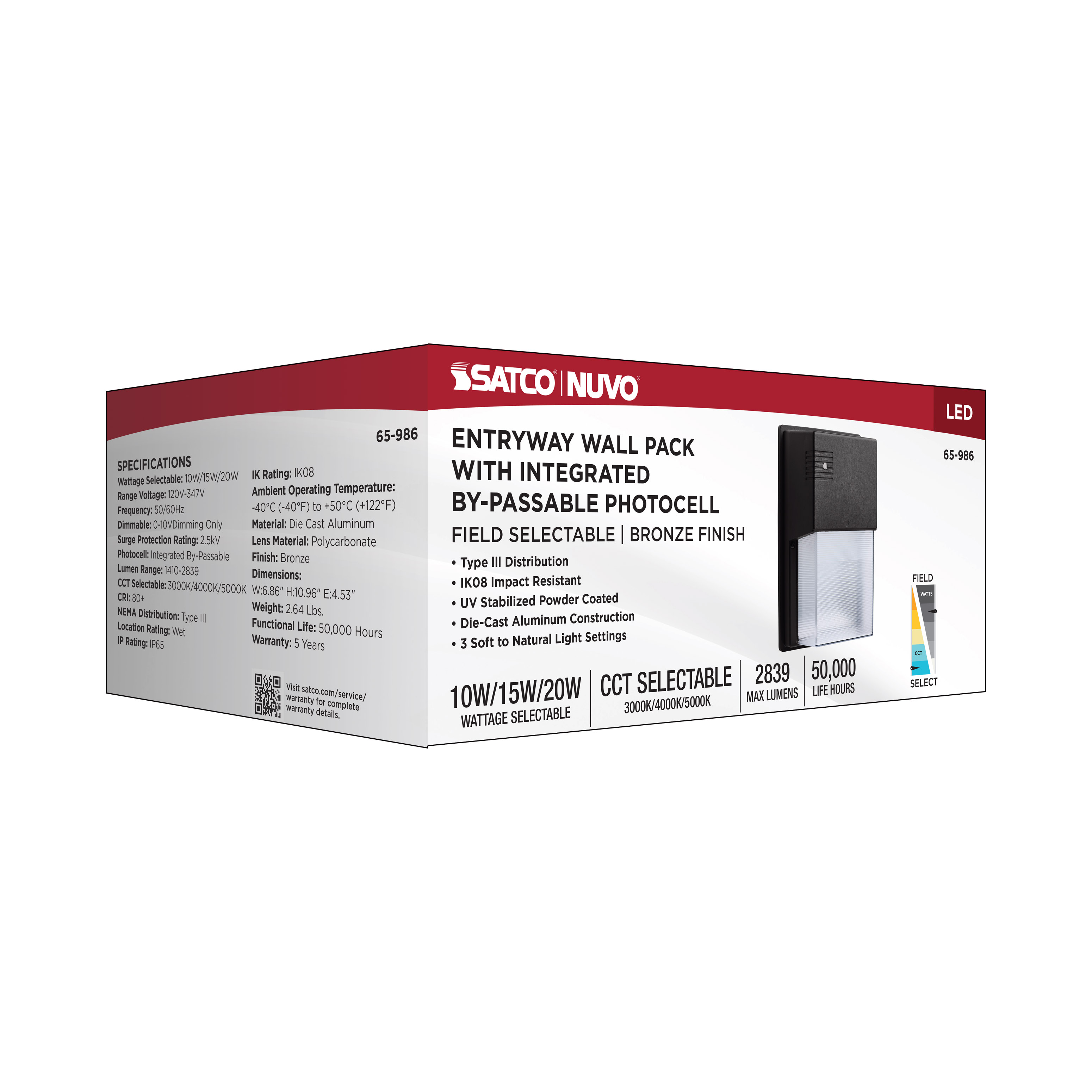 LED ENTRYWAY WALL PACK - 65-986